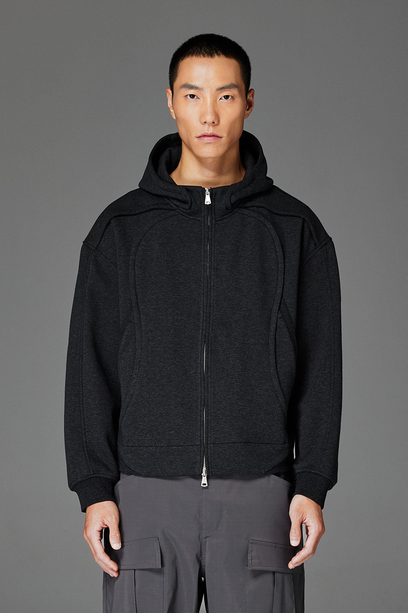 CATSSTAC Curved Panel Double-Zip Hoodie