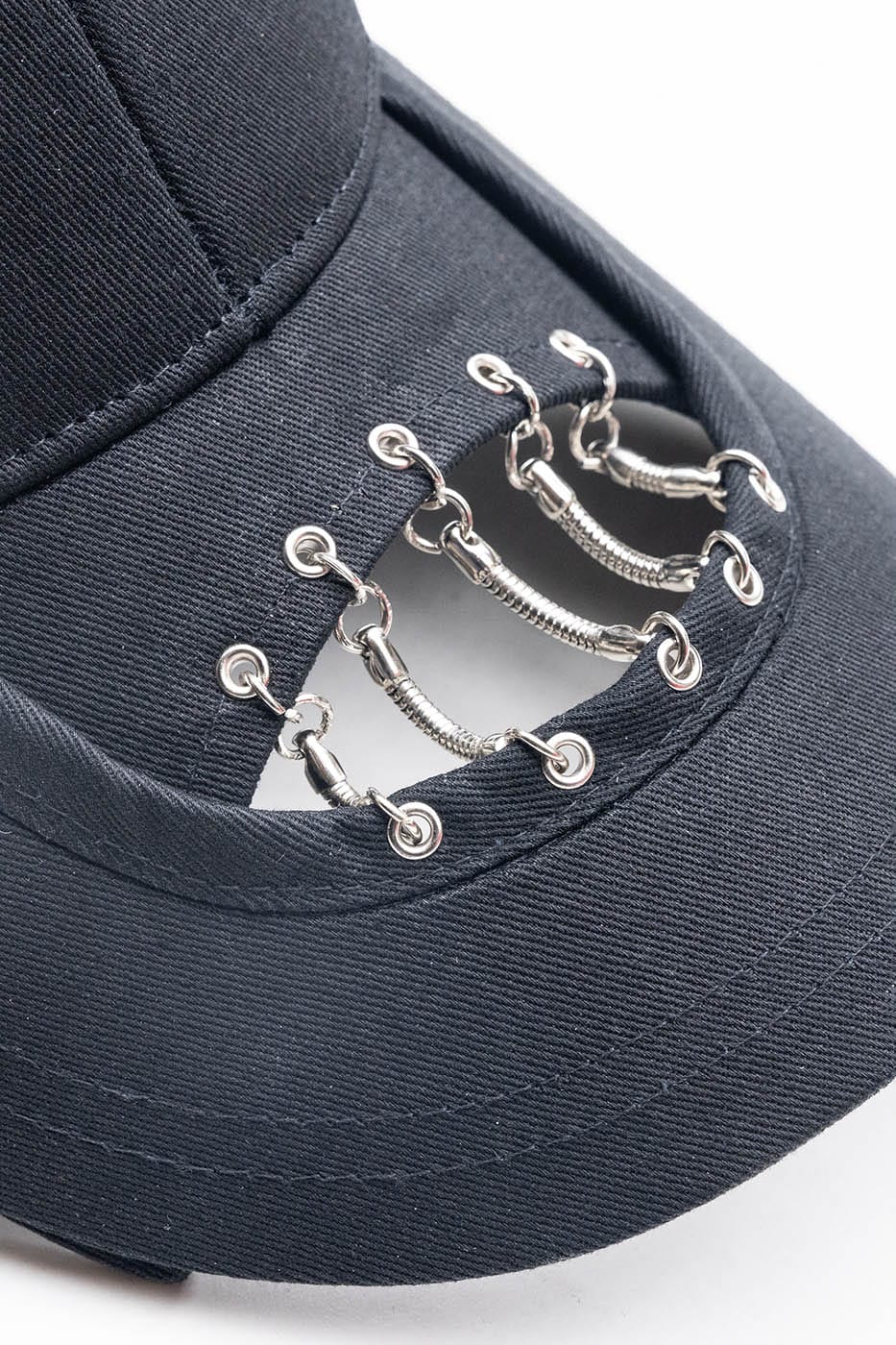 INSIDE OUT Chained Cut-Out Cap, premium urban and streetwear designers apparel on PROJECTISR.com, INSIDE OUT