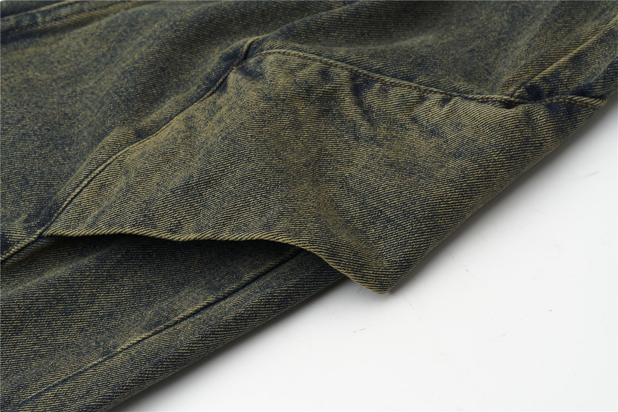 CATSSTAC Dirty Wash Paneled Wide-Leg Jeans, premium urban and streetwear designers apparel on PROJECTISR.com, CATSSTAC