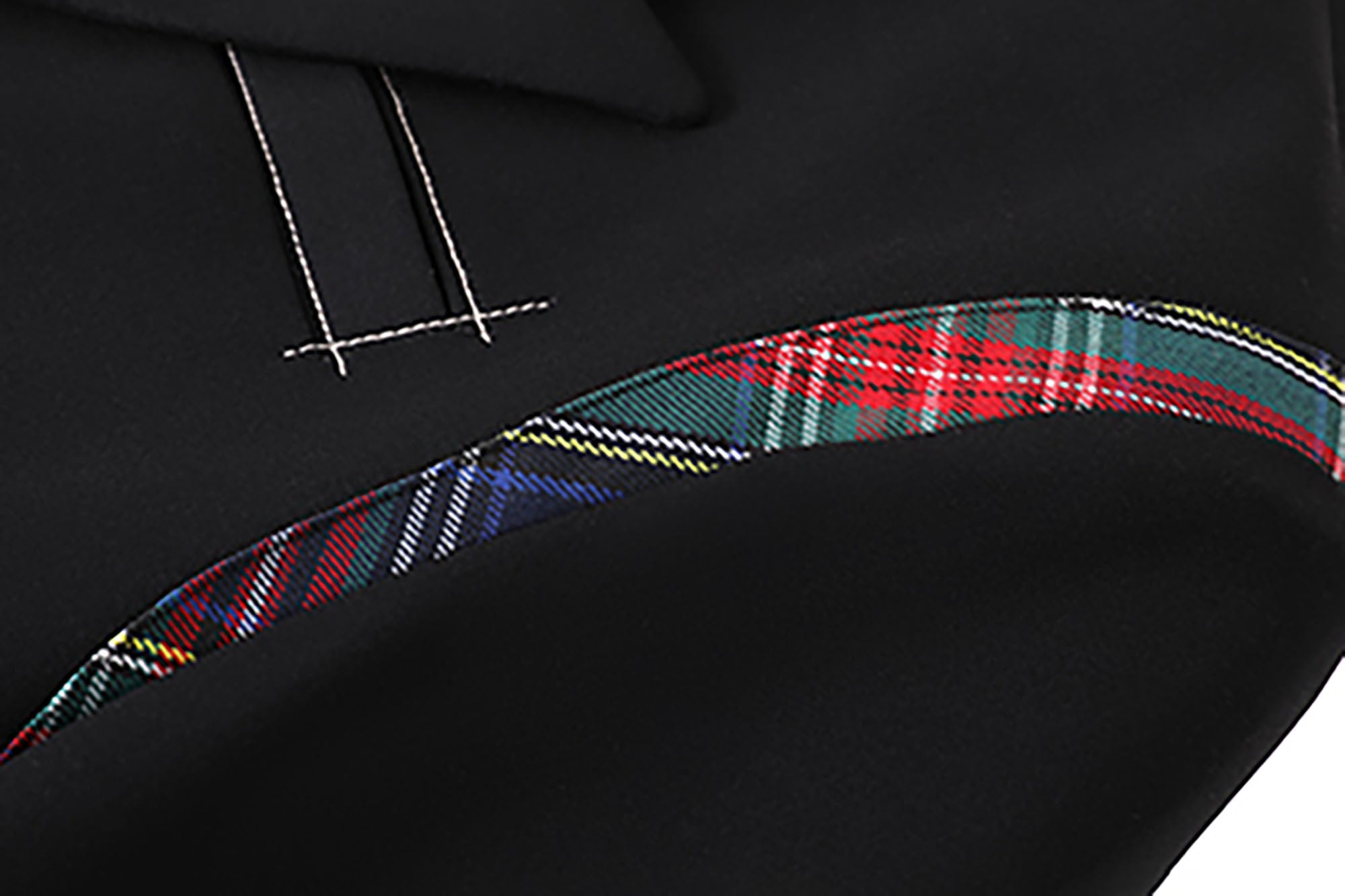 DONSMOKE × NANA Plaid Panel Graphic Oversized Blazer, premium urban and streetwear designers apparel on PROJECTISR.com, DONSMOKE