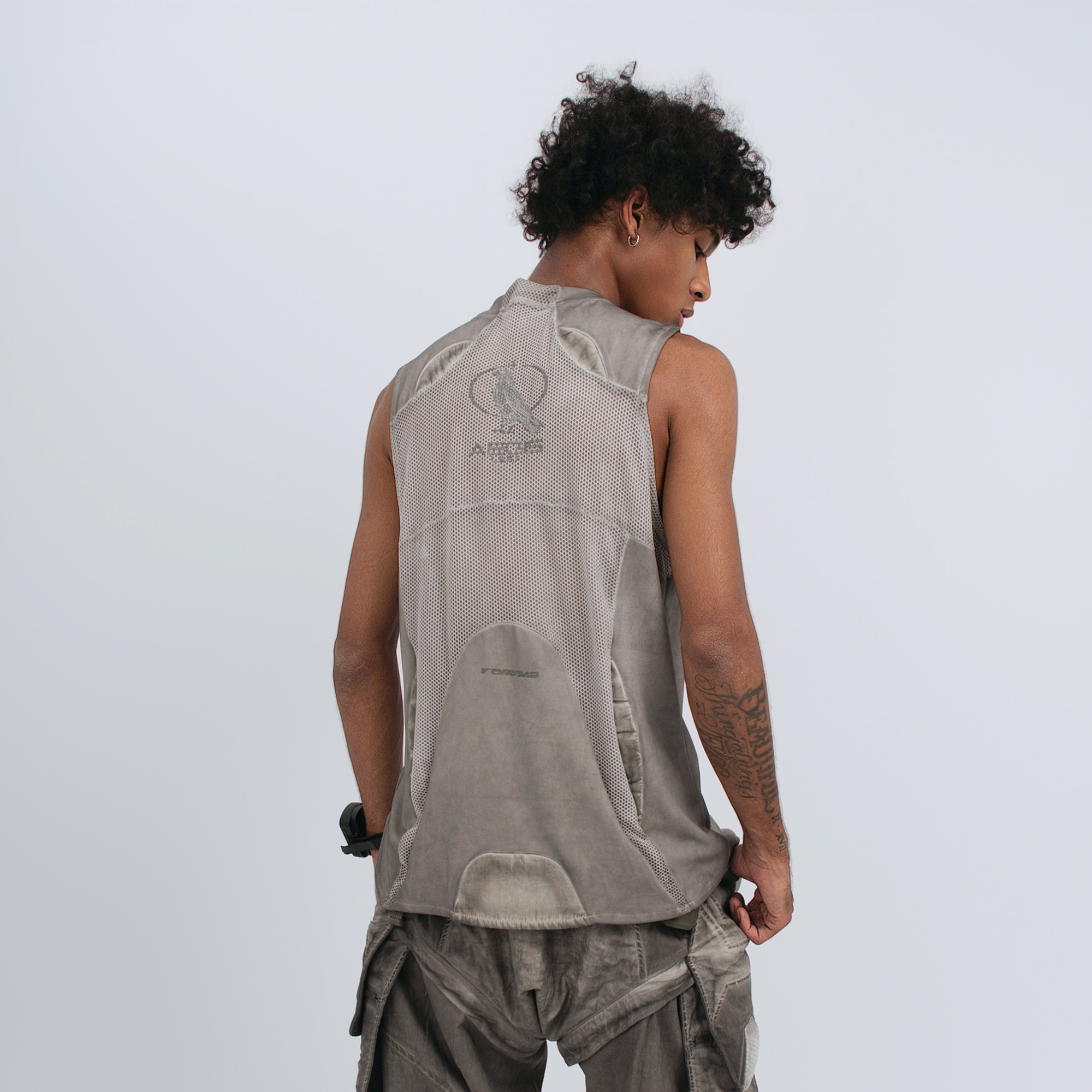 STEAM Distressed Mesh Tactical Tank Top