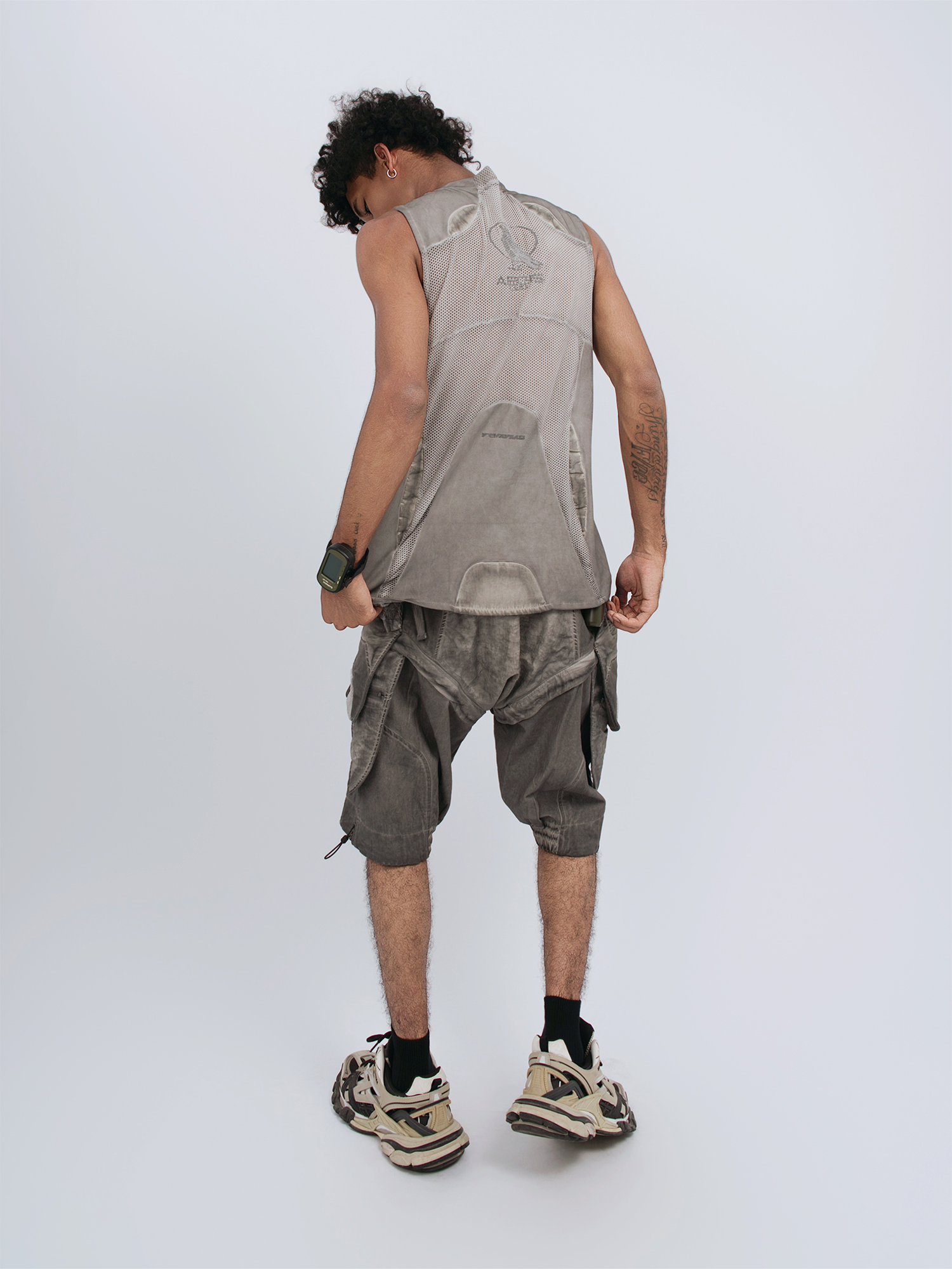 STEAM Distressed Mesh Tactical Tank Top