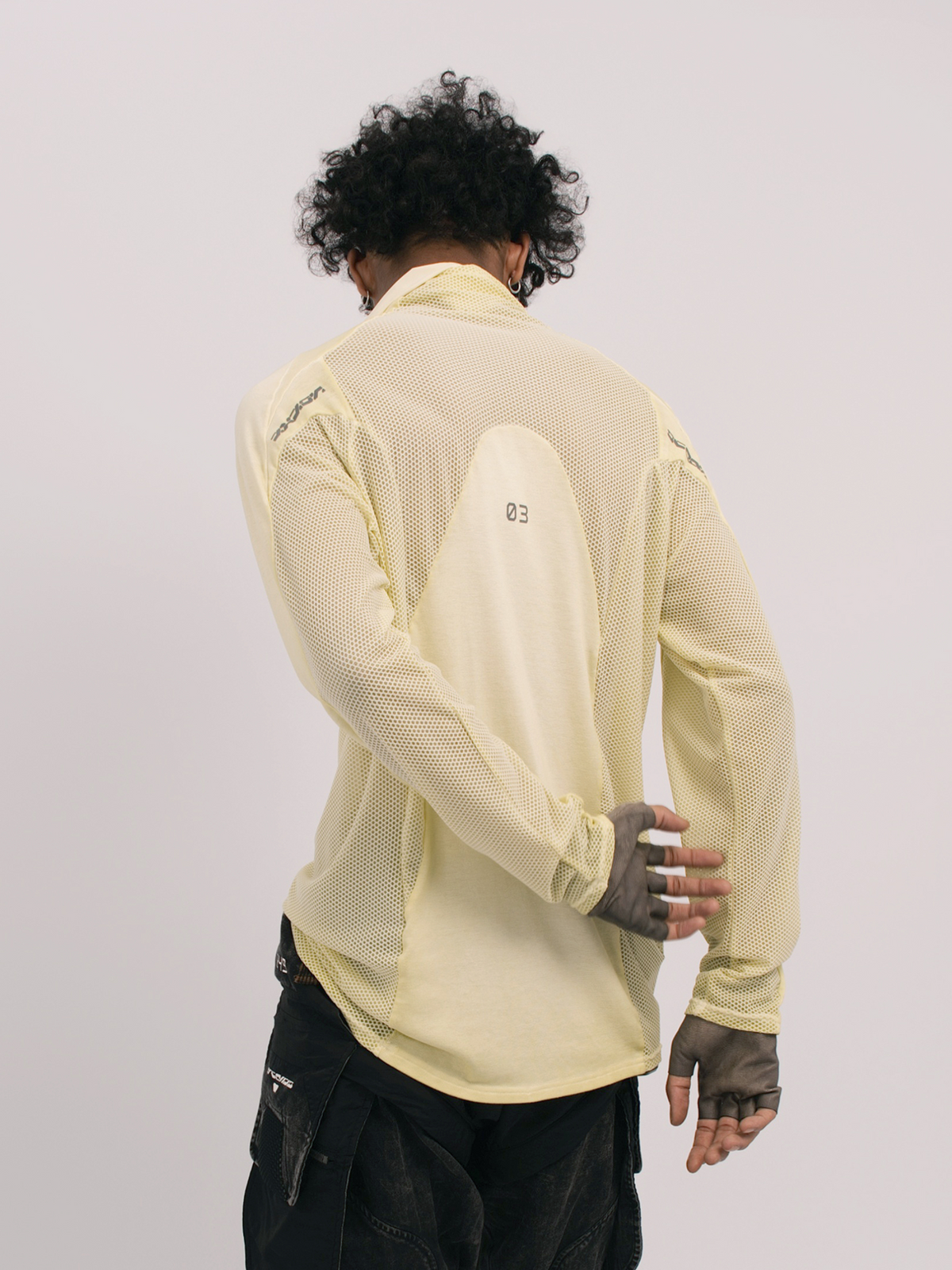 STEAM Mesh Paneled Washed Long-Sleeve Tee