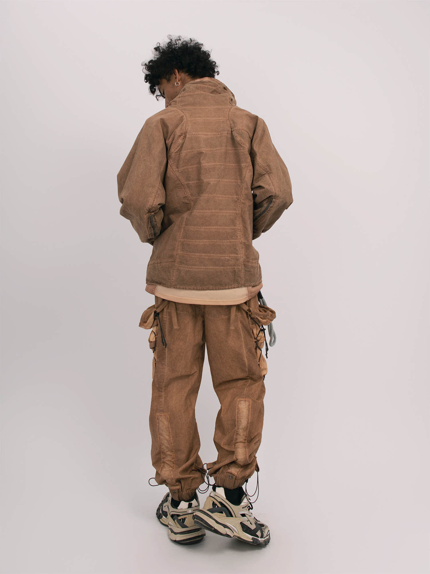 STEAM Washed Multi-Pocket Detachable Waist Bag Cargo Pants