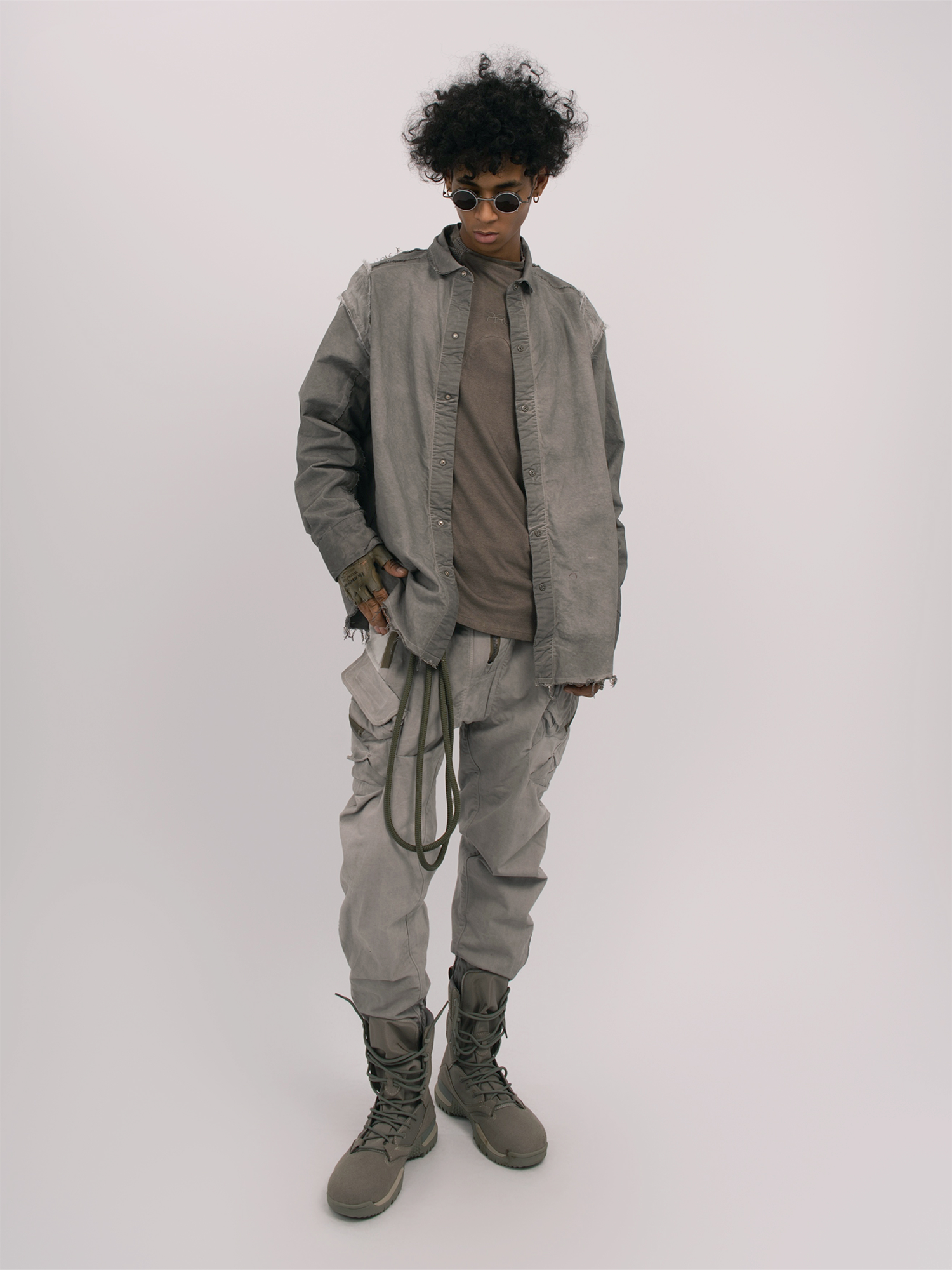 STEAM Distressed Multi-Pocket Utility Cargo Pants
