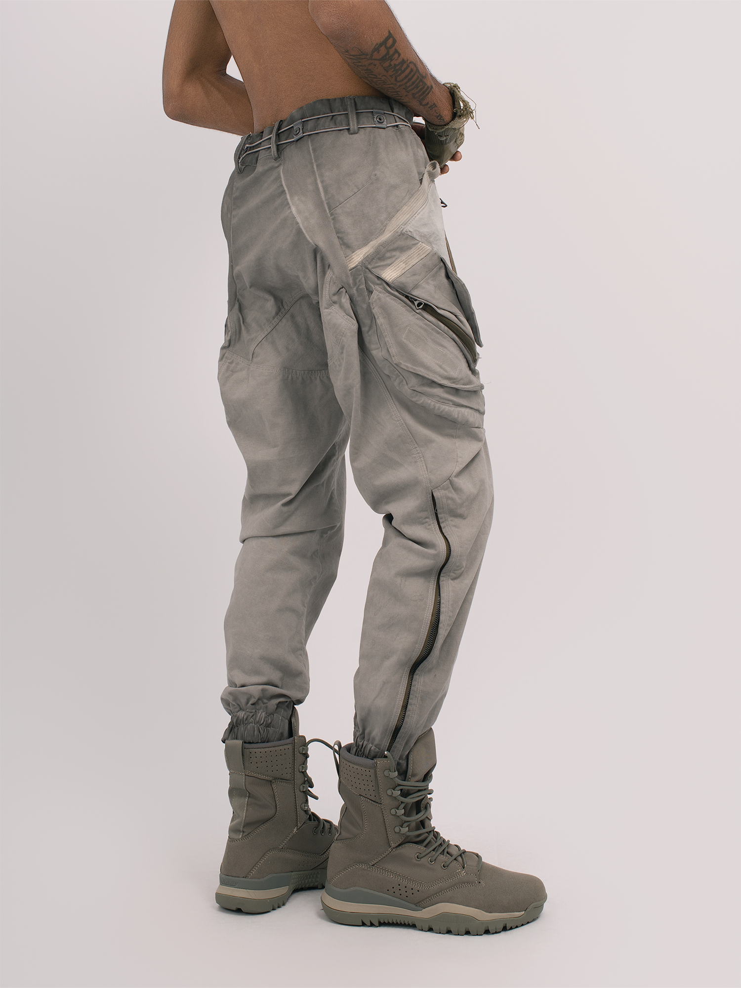 STEAM Distressed Multi-Pocket Utility Cargo Pants