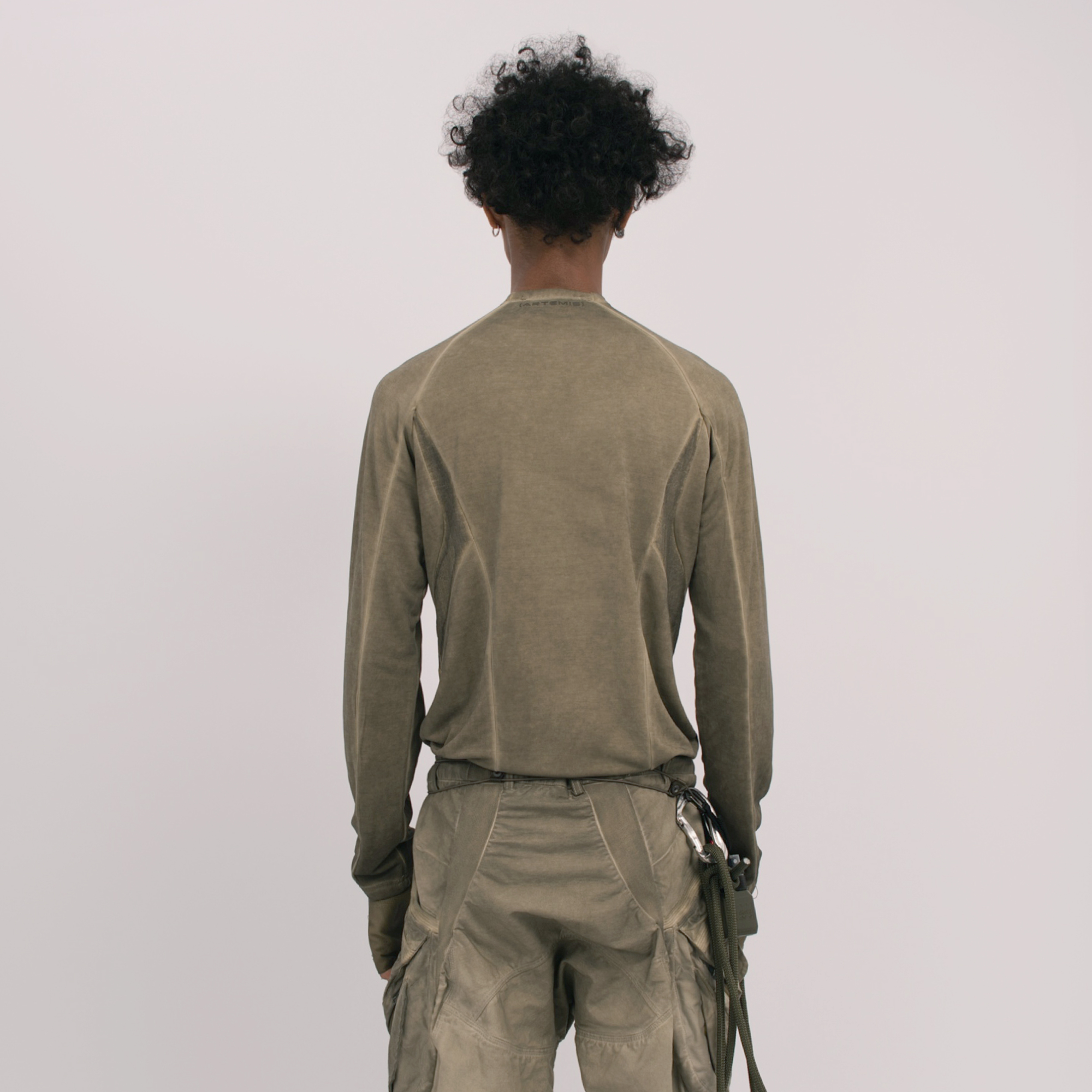 STEAM Distressed Spliced Paneled Long-Sleeve Tee