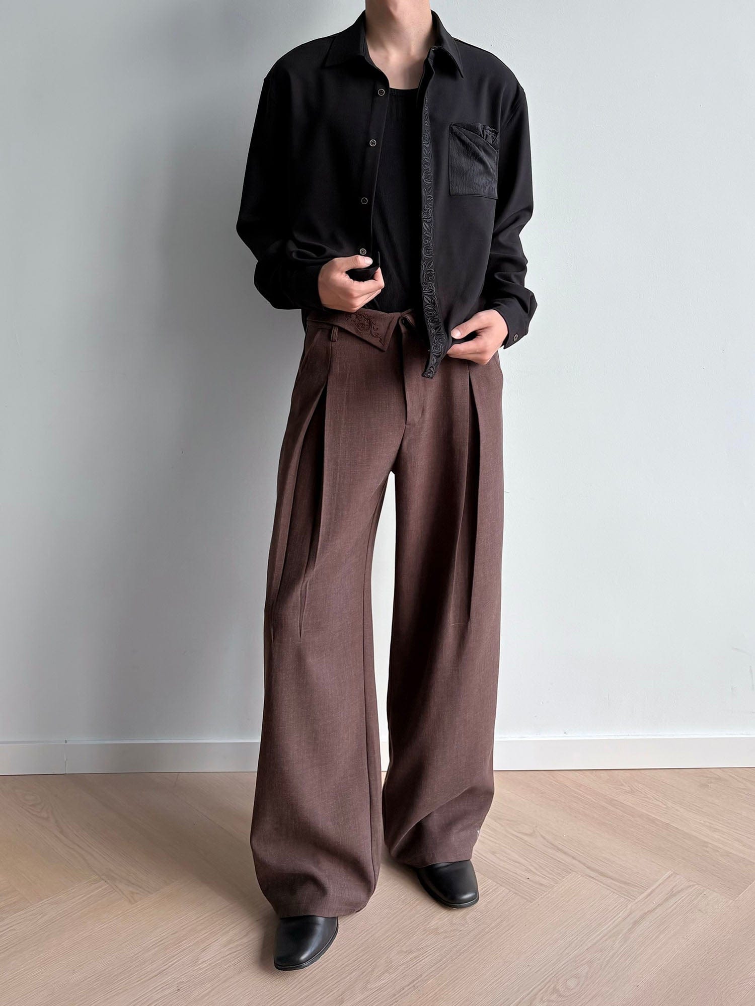 KREATE Floral Jacquard Trim Pocket Shirt, premium urban and streetwear designers apparel on PROJECTISR.com, KREATE