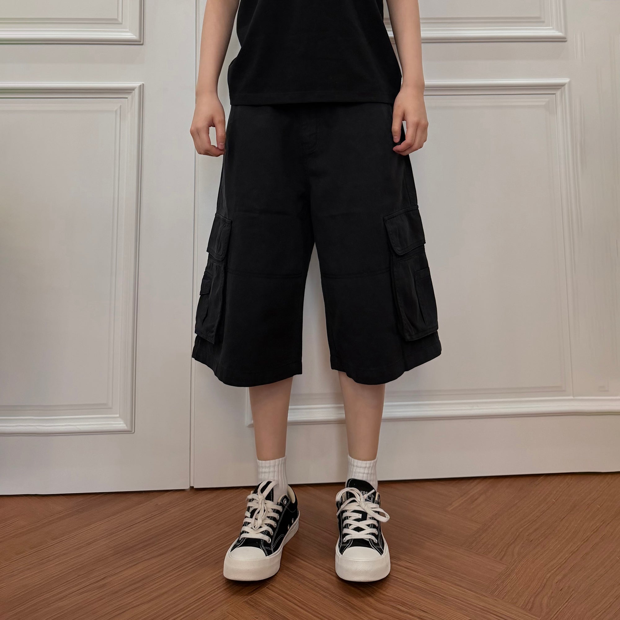 KREATE Washed Multi-Pocket Cargo Shorts, premium urban and streetwear designers apparel on PROJECTISR.com, KREATE