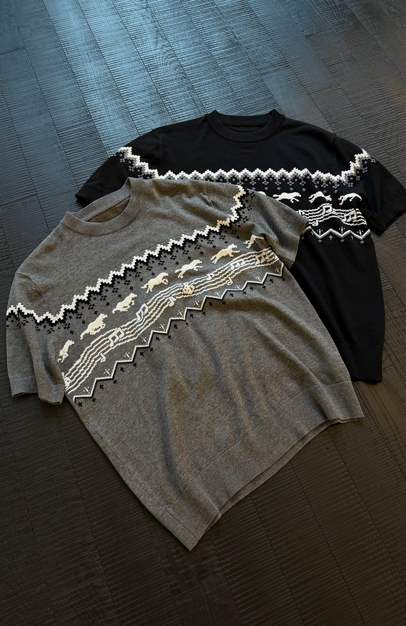 KREATE Horse Jacquard Knit Tee, premium urban and streetwear designers apparel on PROJECTISR.com, KREATE