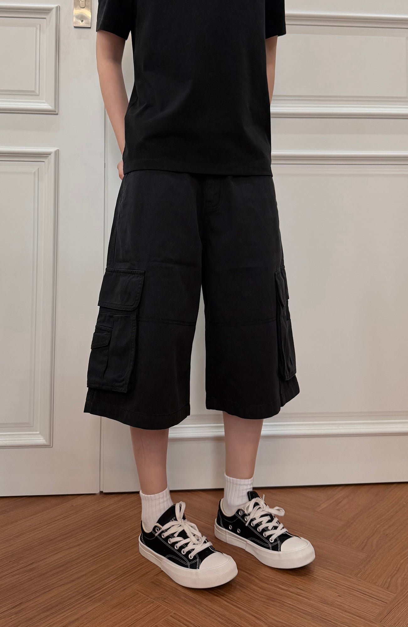 KREATE Washed Multi-Pocket Cargo Shorts, premium urban and streetwear designers apparel on PROJECTISR.com, KREATE