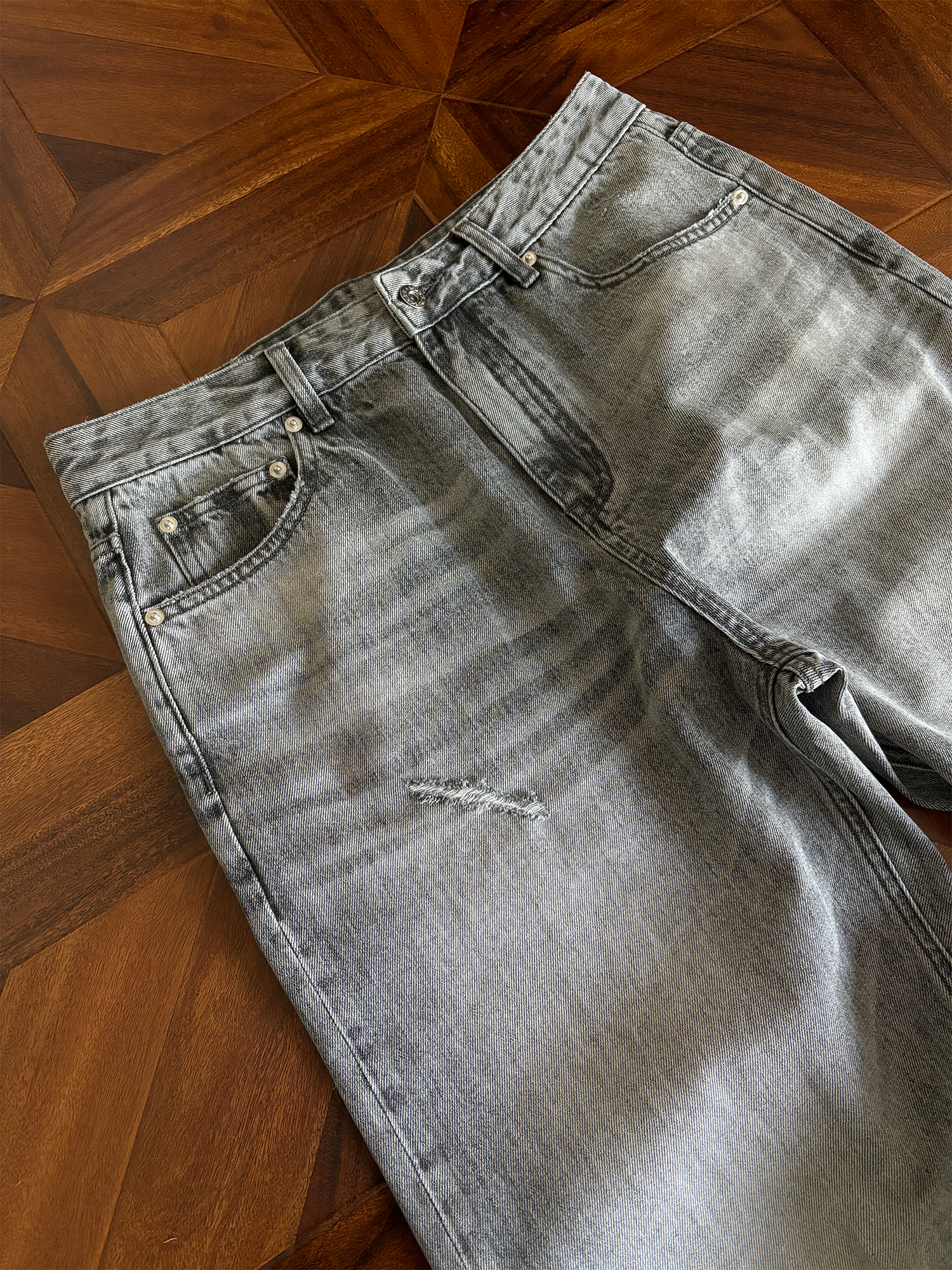 KREATE Whisker Washed Straight-Leg Jeans, premium urban and streetwear designers apparel on PROJECTISR.com, KREATE