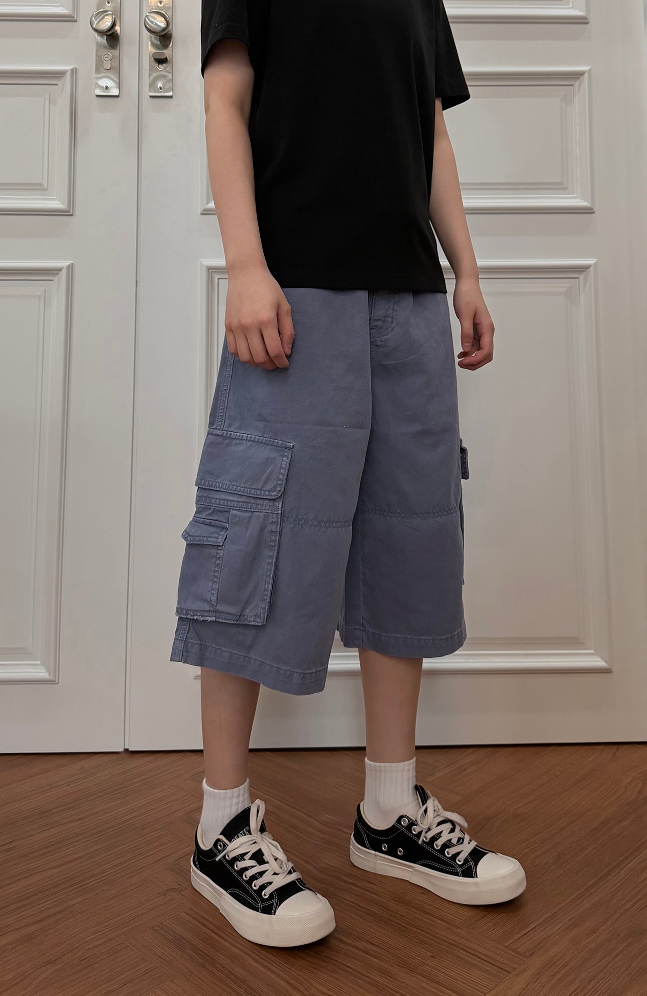KREATE Washed Multi-Pocket Cargo Shorts, premium urban and streetwear designers apparel on PROJECTISR.com, KREATE