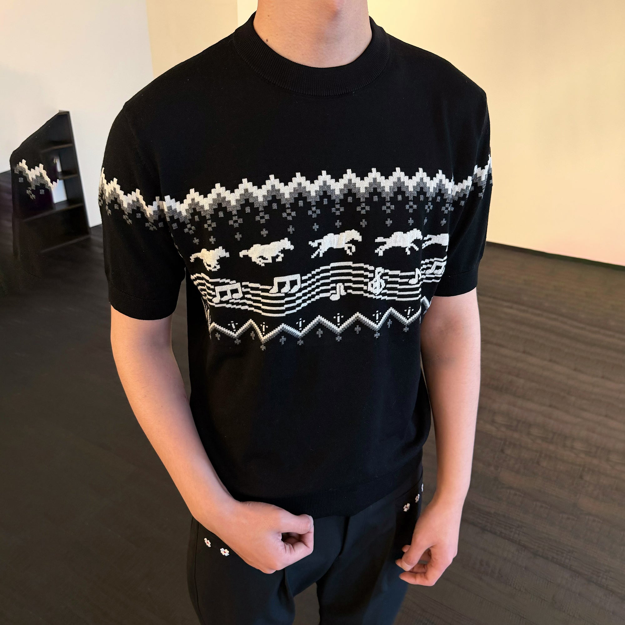 KREATE Horse Jacquard Knit Tee, premium urban and streetwear designers apparel on PROJECTISR.com, KREATE