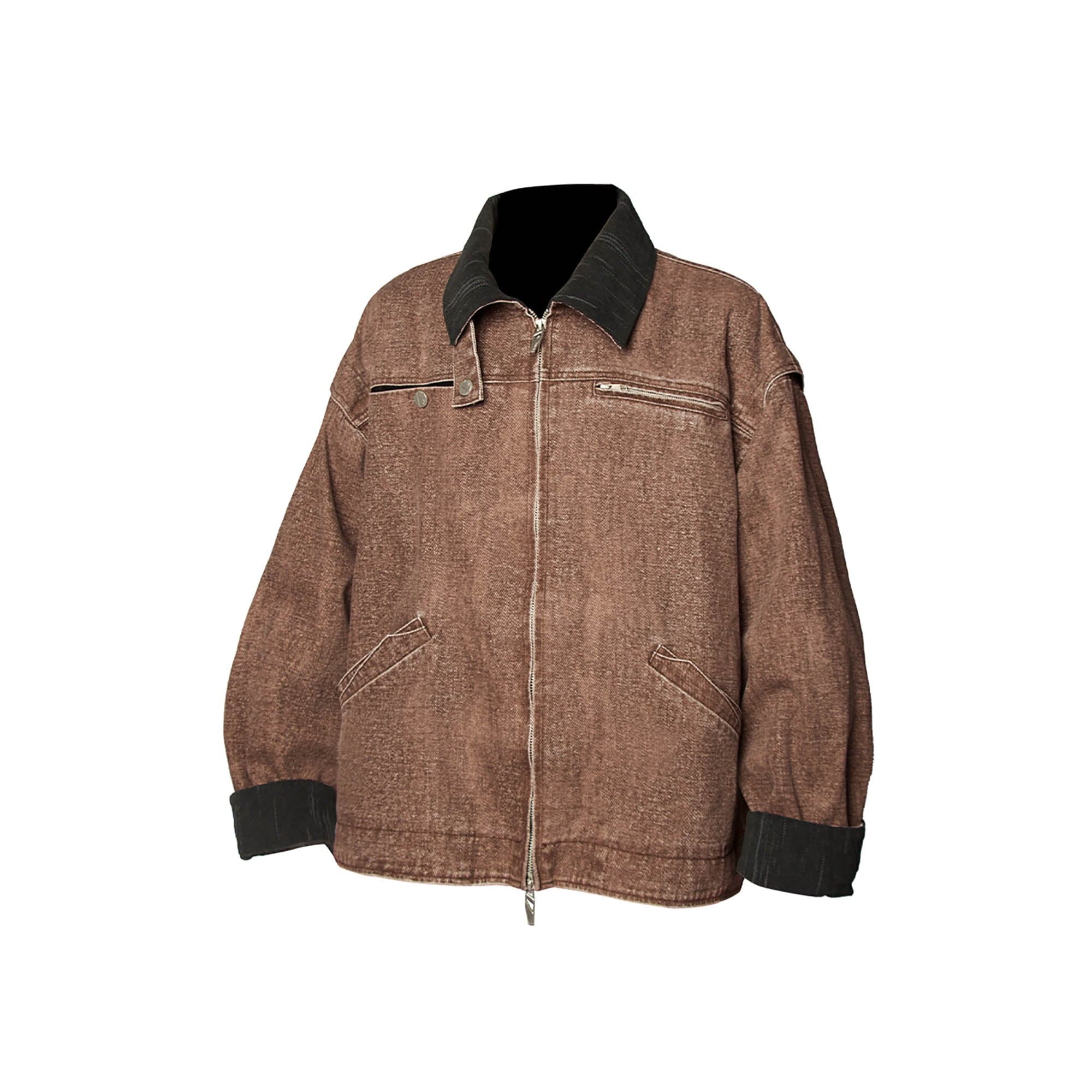 RELABEL Distressed Washed Multi-Pocket Detroit Jacket, premium urban and streetwear designers apparel on PROJECTISR.com, RELABEL