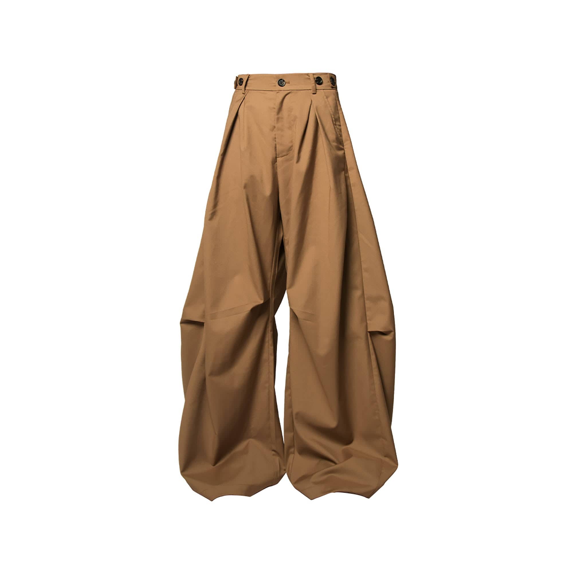 RELABEL Pleated Drape Wide-Leg Trousers, premium urban and streetwear designers apparel on PROJECTISR.com, RELABEL