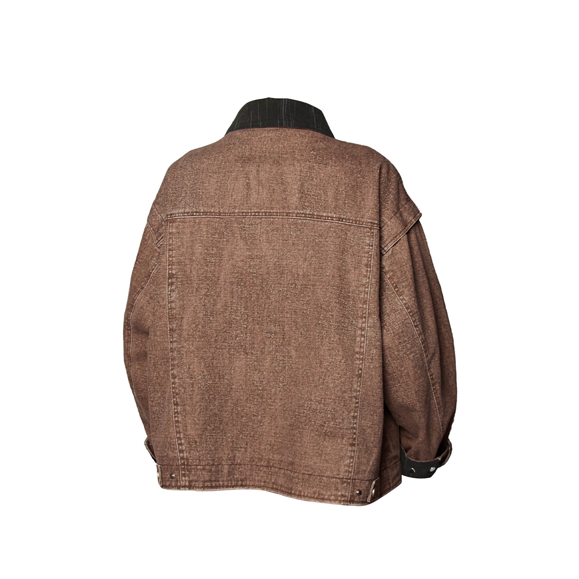 RELABEL Distressed Washed Multi-Pocket Detroit Jacket, premium urban and streetwear designers apparel on PROJECTISR.com, RELABEL