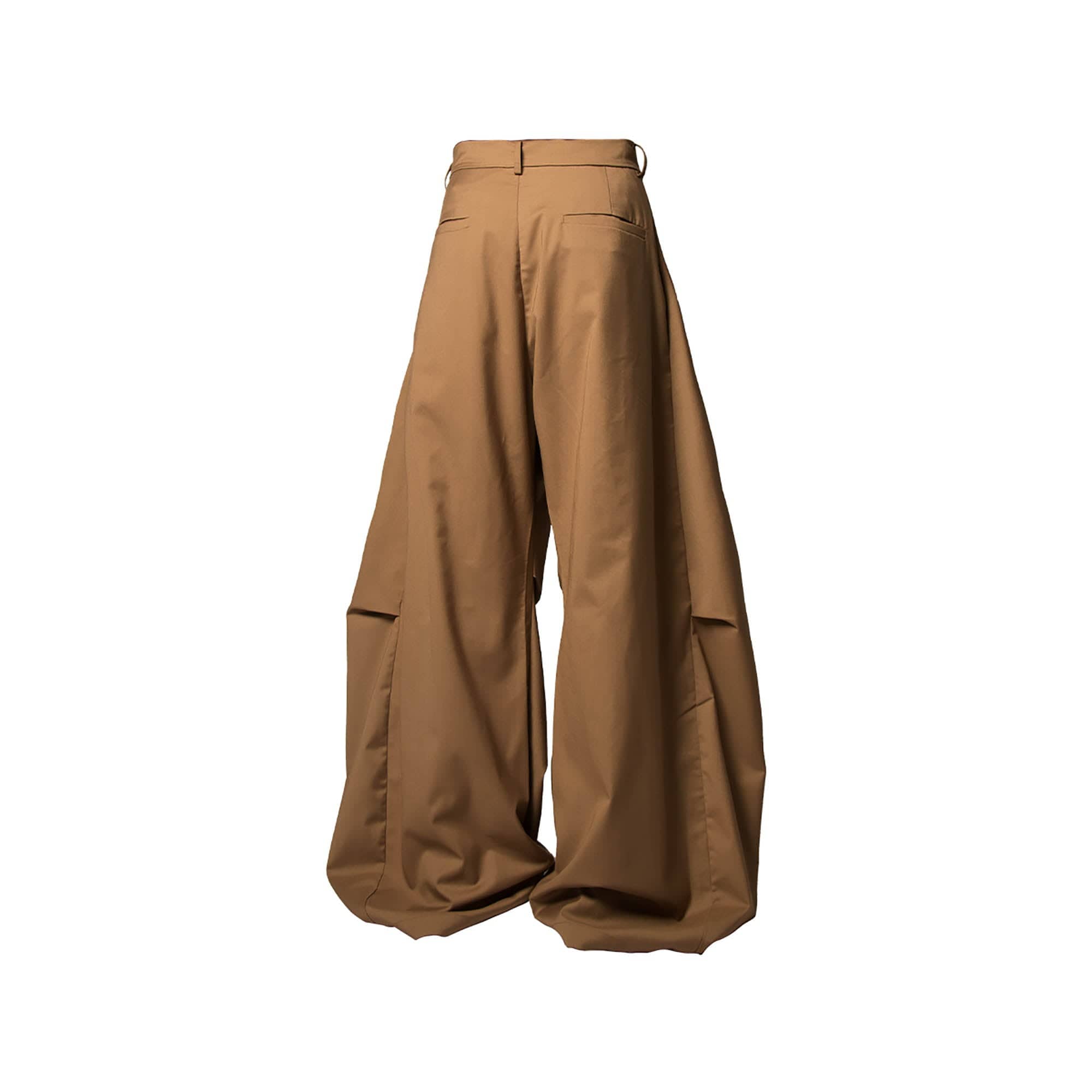 RELABEL Pleated Drape Wide-Leg Trousers, premium urban and streetwear designers apparel on PROJECTISR.com, RELABEL