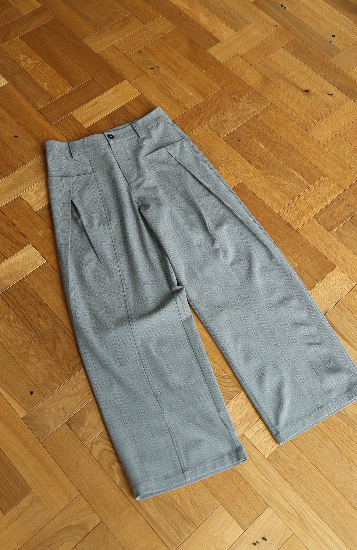 OKAYTHXBYE Plaid Wide-Leg Trousers