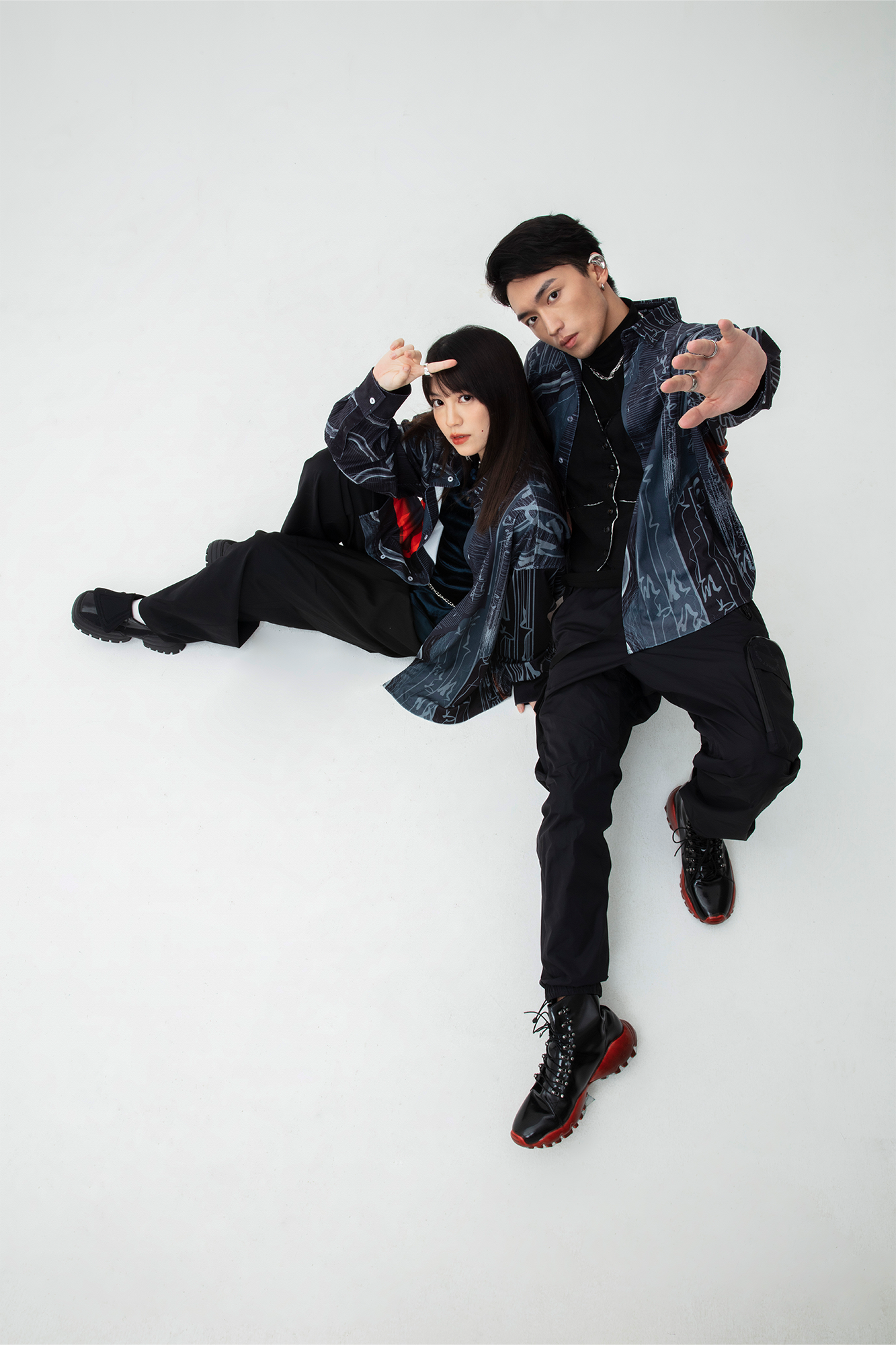 MASH UP ASIA Tang Calligraphy Graphic Oversized Shirt, premium urban and streetwear designers apparel on PROJECTISR.com, MASH UP ASIA