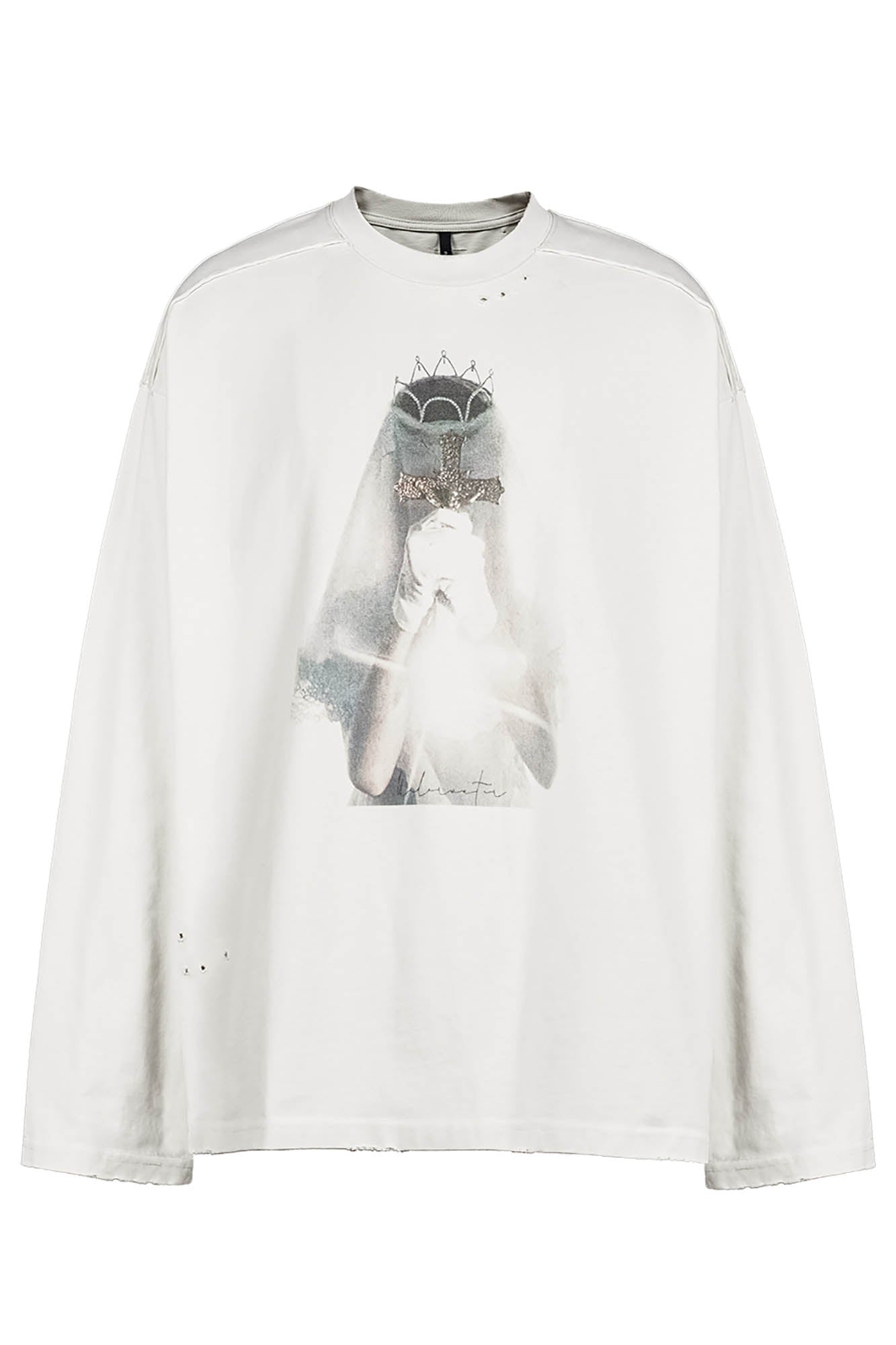 UNDERWATER Bridal Lament Long-Sleeve Tee White, premium urban and streetwear designers apparel on PROJECTISR.com, UNDERWATER