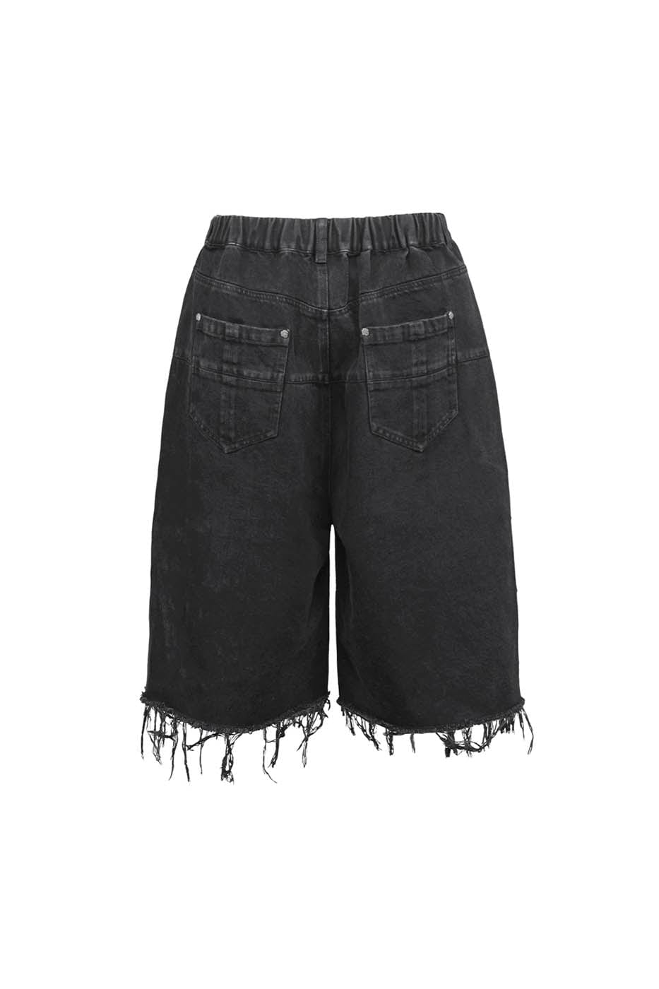 UNDERWATER Heavily Frayed Layered Denim Shorts, premium urban and streetwear designers apparel on PROJECTISR.com, UNDERWATER