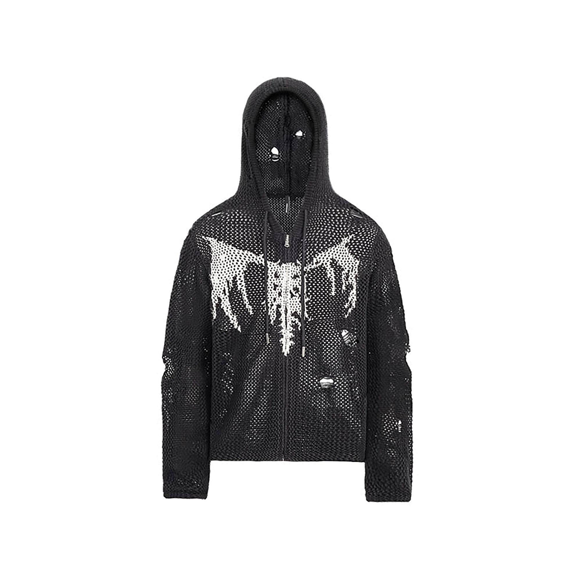 UNDERWATER Hellbound Wing Hooded Zip-Up Cardigan