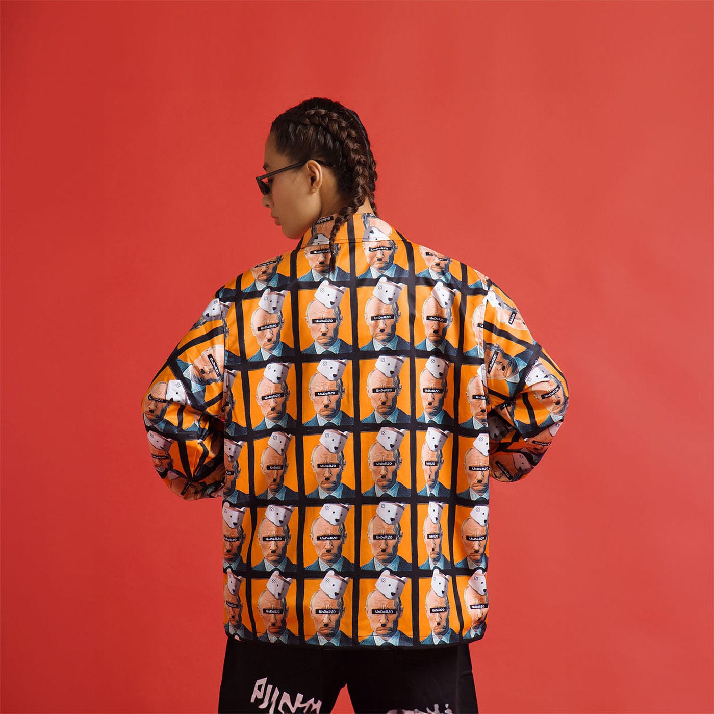 UNDER20 Paper Polar Bear Elder Coach Jacket, premium urban and streetwear designers apparel on PROJECTISR.com, UNDER20