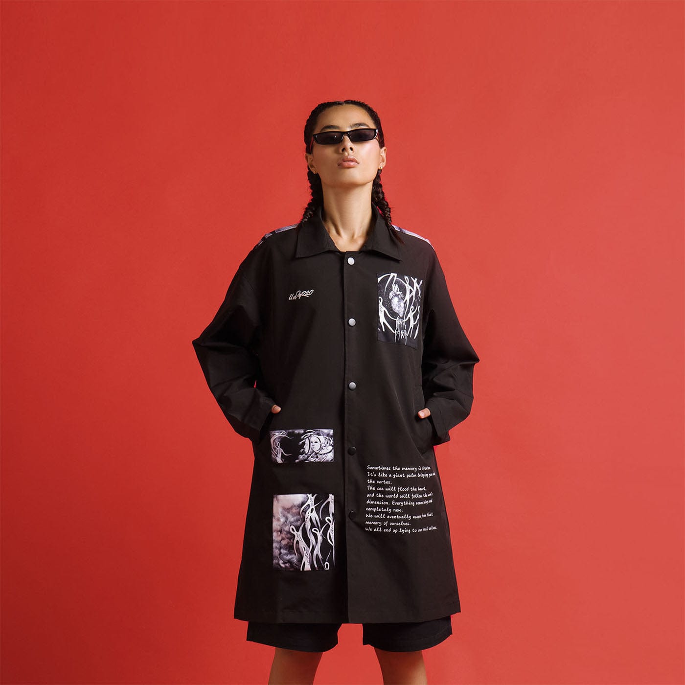 UNDER20 × MIN ZENG SOME MEMORIES OF DEATH Trench Coat, premium urban and streetwear designers apparel on PROJECTISR.com, UNDER20