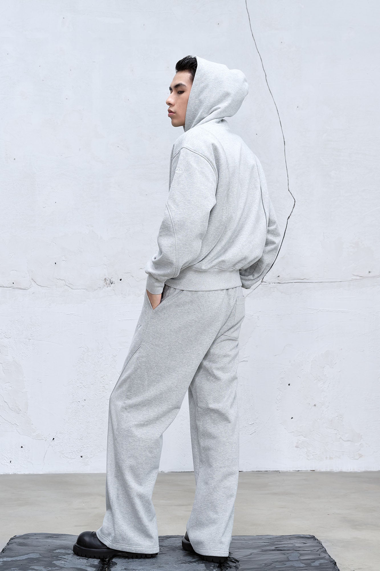 CATSSTAC Arc Spliced Seam Wide-Leg Sweatpants, premium urban and streetwear designers apparel on PROJECTISR.com, CATSSTAC