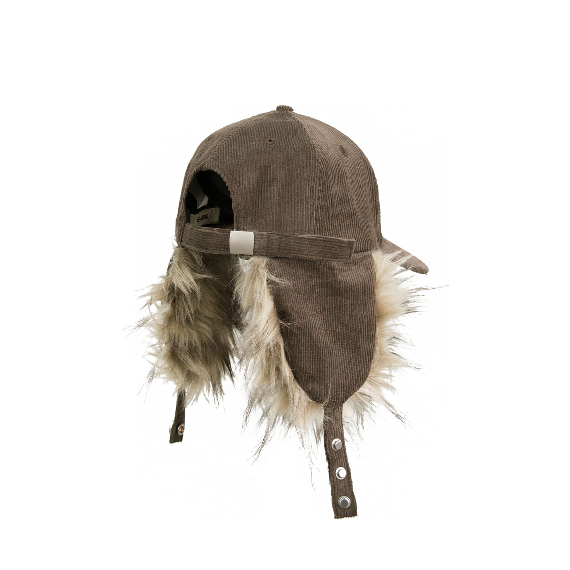 RELABEL Faux-Fur Earflaps Corduroy Cap