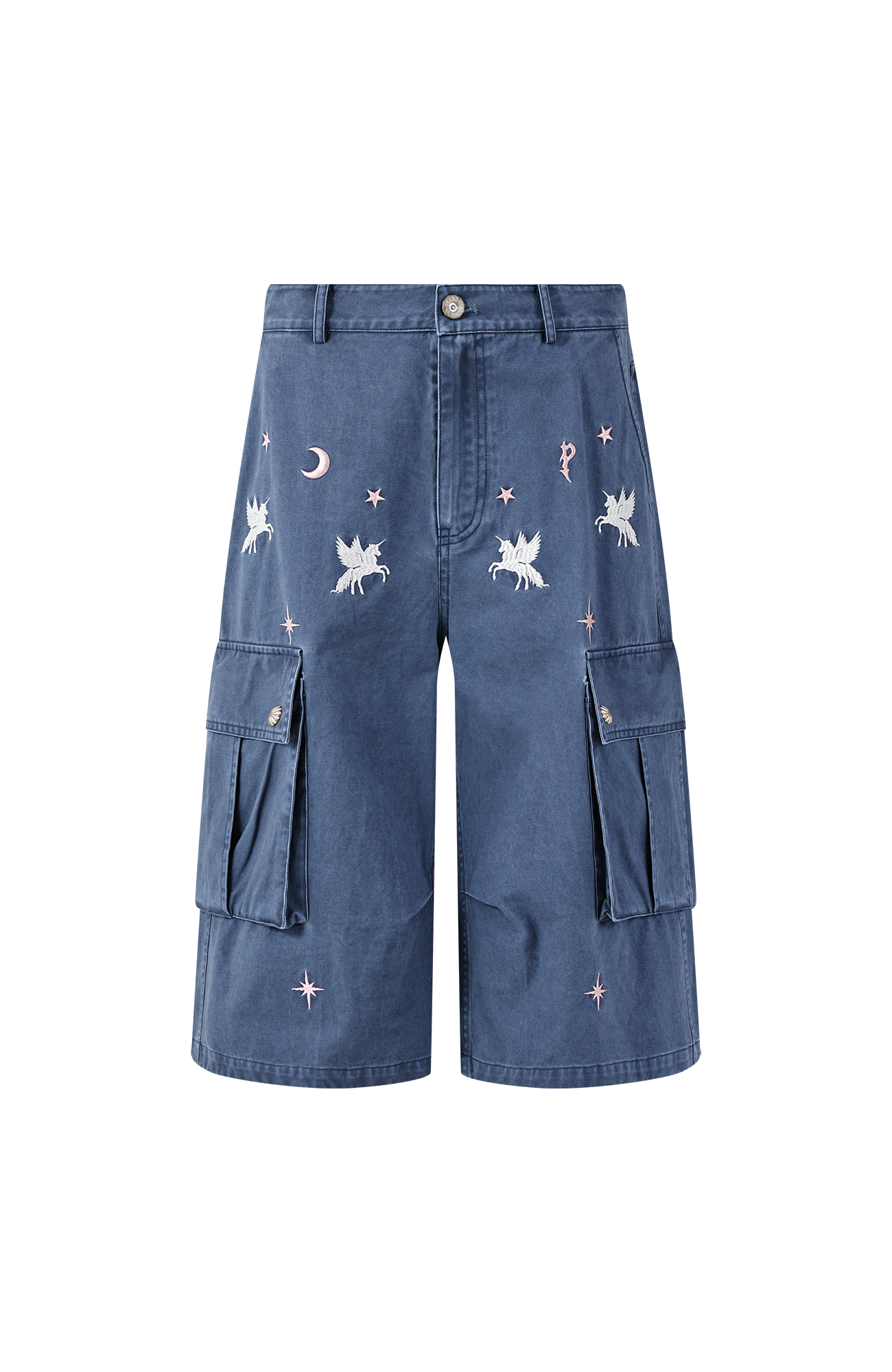 PASET Unicorn Embroidered Cargo Shorts