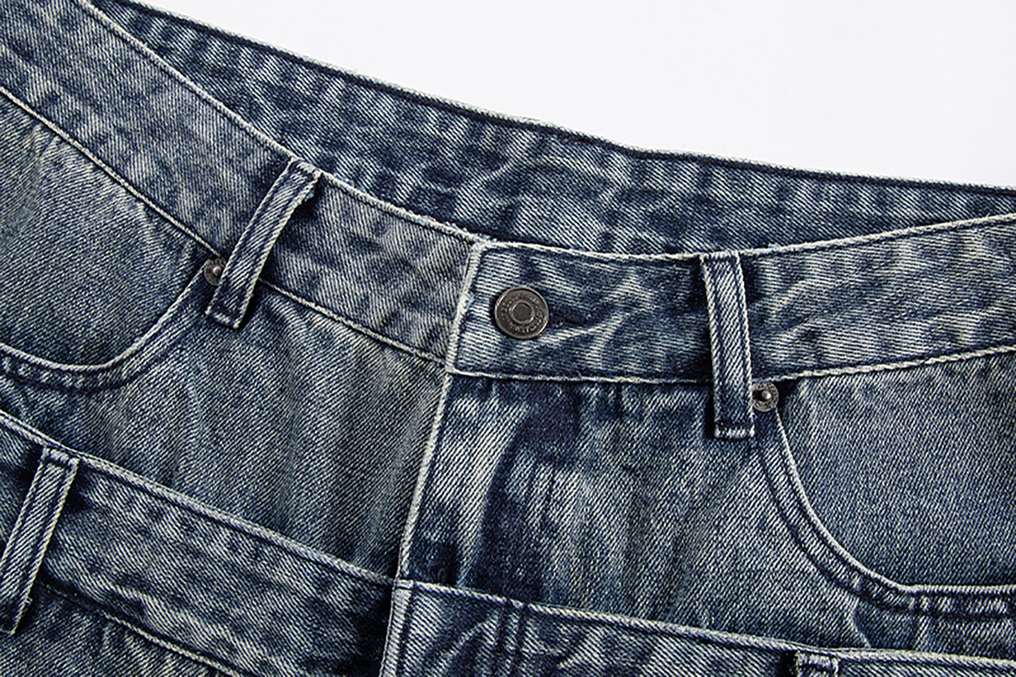 F2CE Double Waistband Washed Wide-Leg Jeans, premium urban and streetwear designers apparel on PROJECTISR.com, F2CE