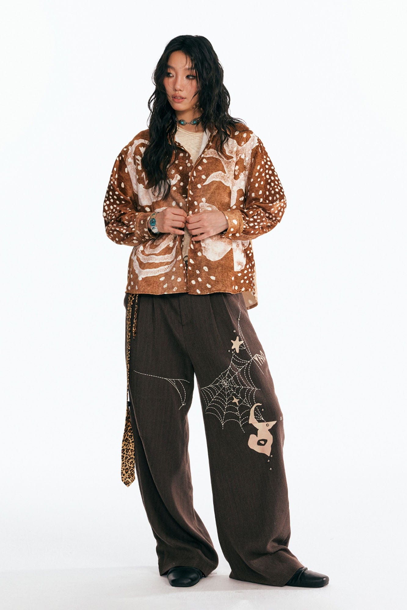 1997 POSTOFFICE Starlit Deer Suede Shirt, premium urban and streetwear designers apparel on PROJECTISR.com, 1997 POSTOFFICE