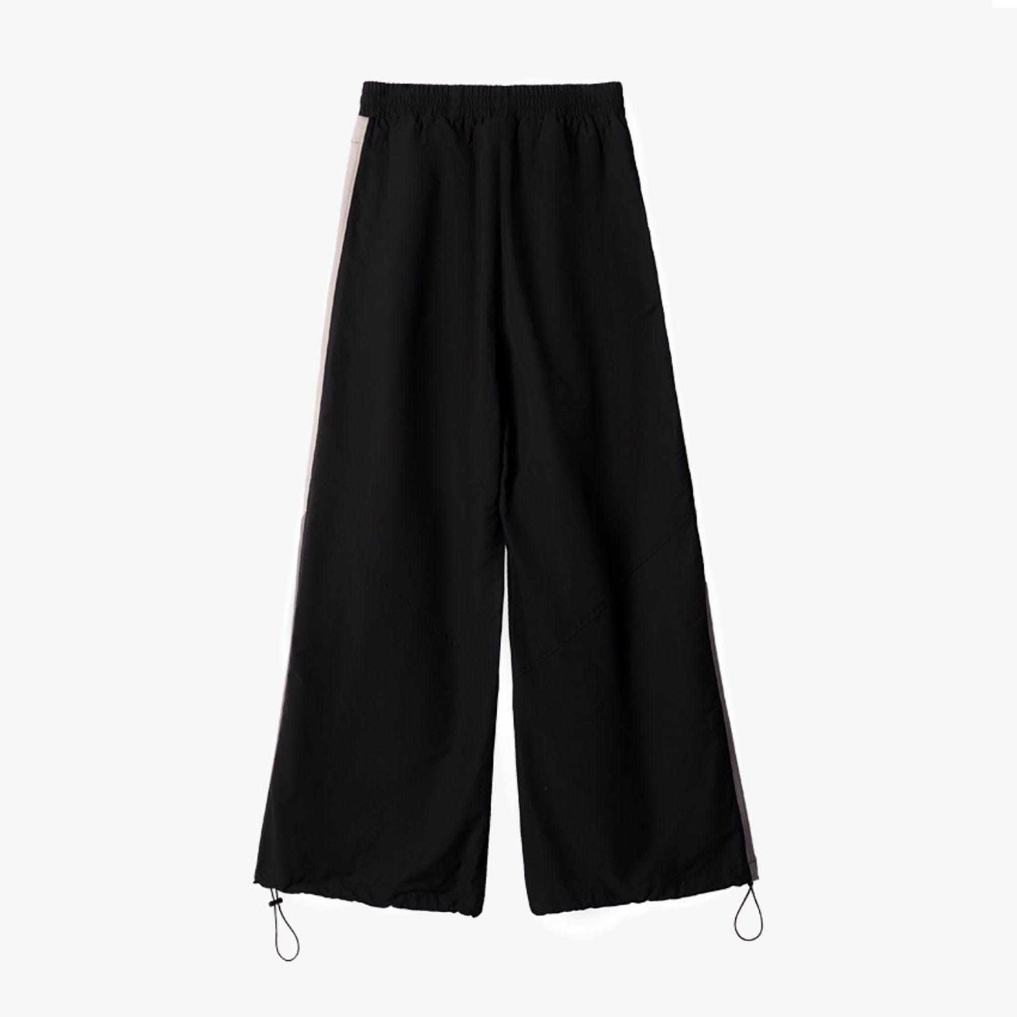 ERROR CODE ROBOT Diagonal Stripe Suede Track Pants, premium urban and streetwear designers apparel on PROJECTISR.com, ERROR CODE ROBOT