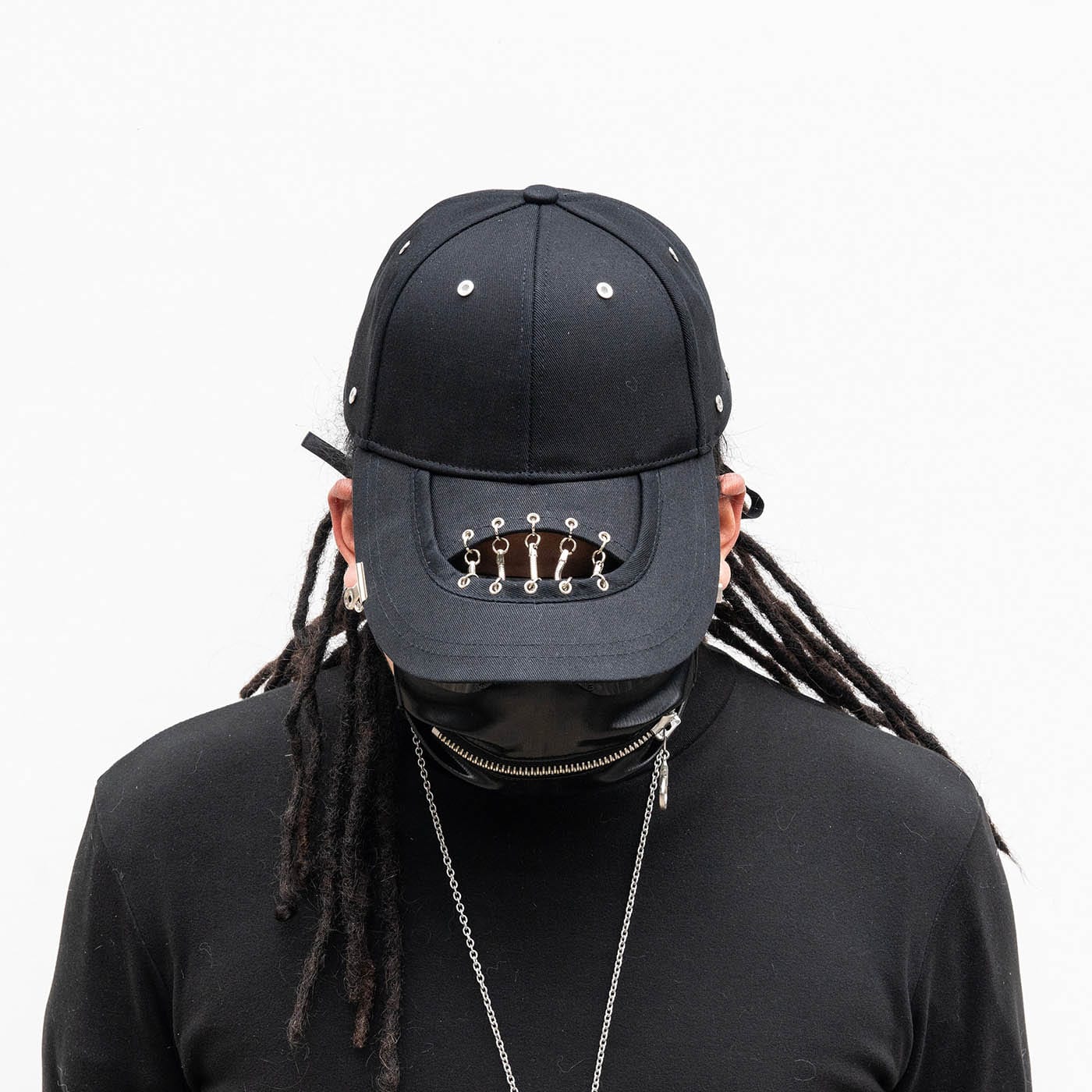 INSIDE OUT Chained Cut-Out Cap, premium urban and streetwear designers apparel on PROJECTISR.com, INSIDE OUT