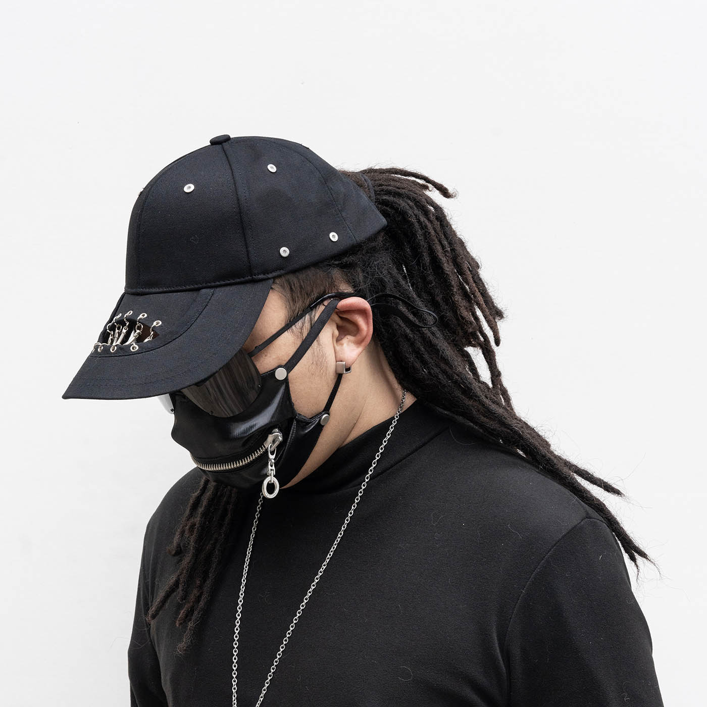INSIDE OUT Chained Cut-Out Cap, premium urban and streetwear designers apparel on PROJECTISR.com, INSIDE OUT