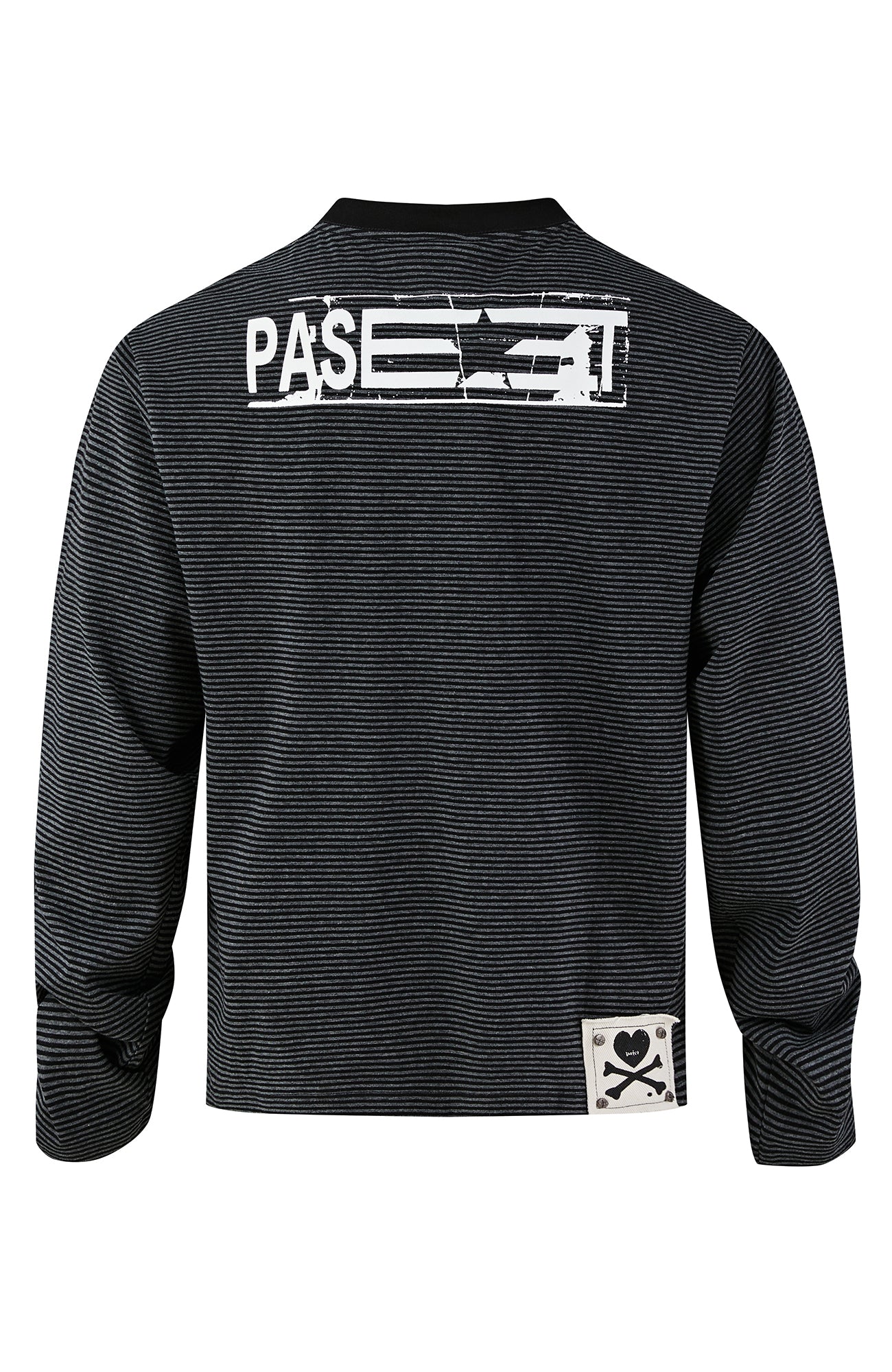 PASET Button Cuff Gothic Graphic Long-Sleeve Tee