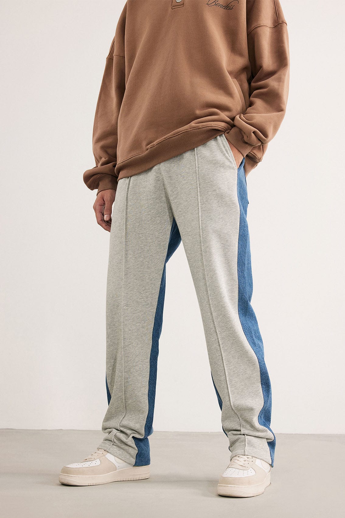 BONELESS Contrast Color Spliced Sweatpants, premium urban and streetwear designers apparel on PROJECTISR.com, BONELESS