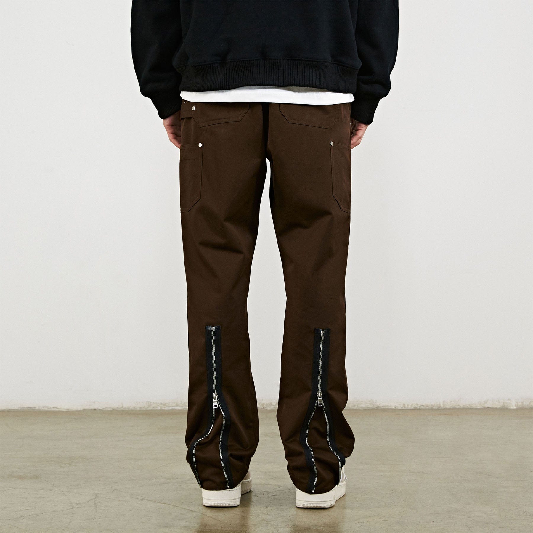 BONELESS Rivet Double-layered Back Zipper Pants - PROJECTISR US