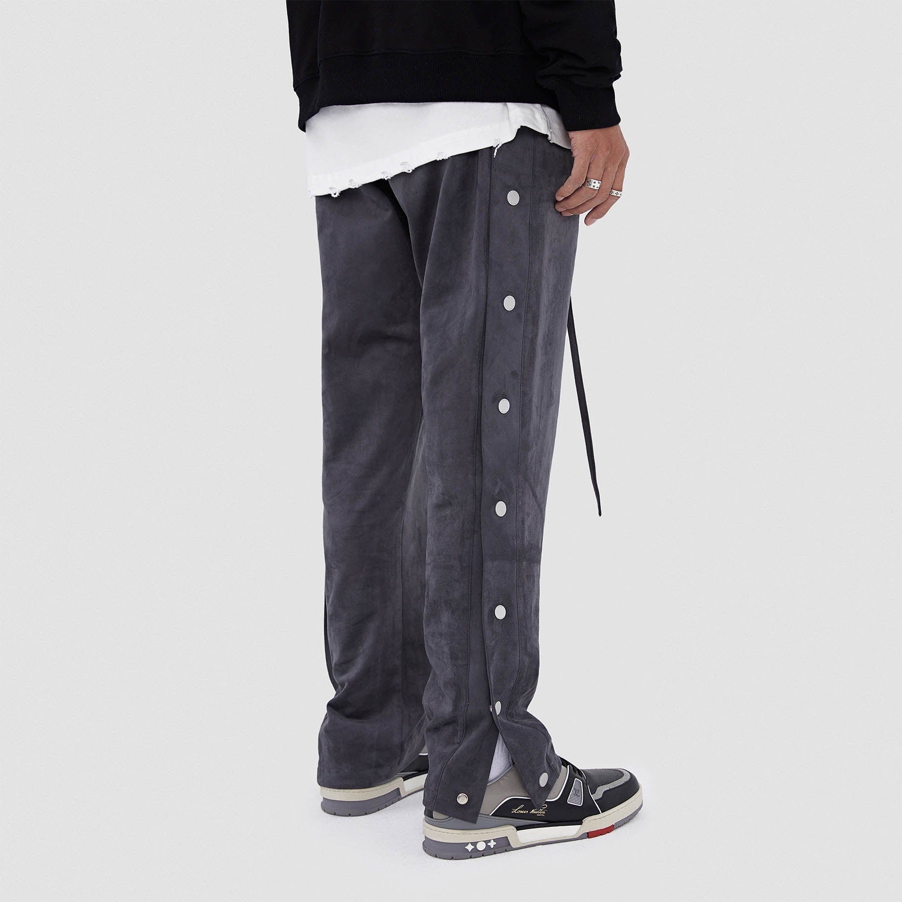 BONELESS Suede Textured Buttoned Pants - PROJECTISR US