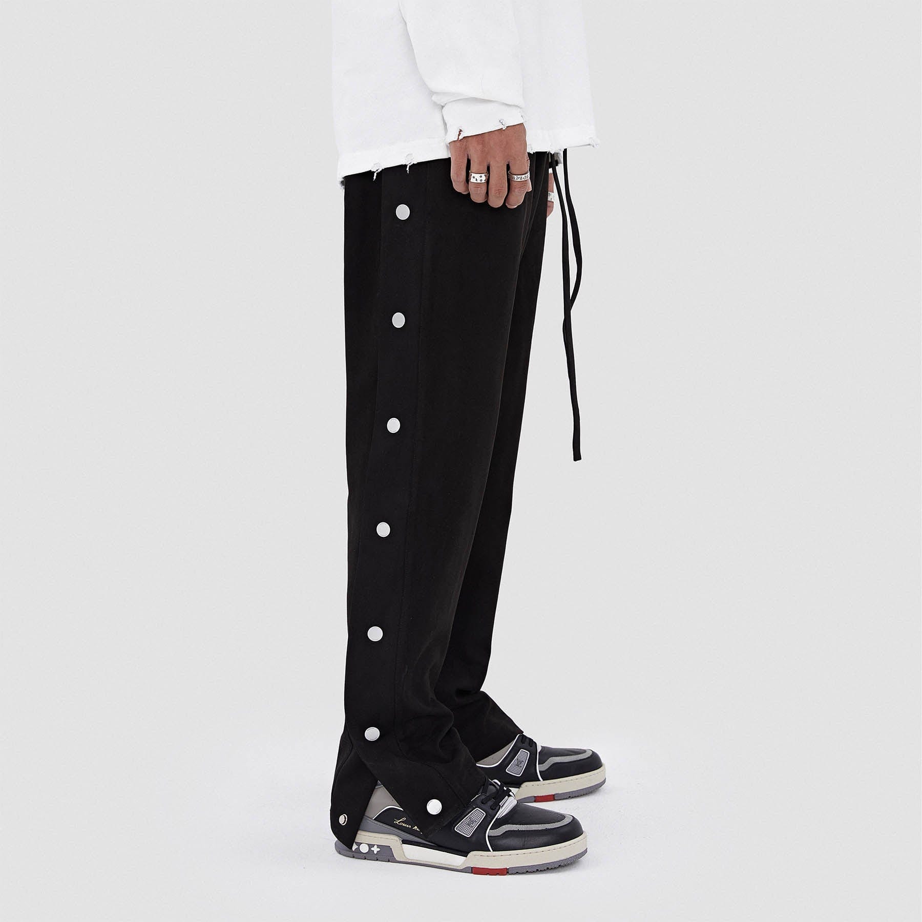 BONELESS Suede Textured Buttoned Pants - PROJECTISR US