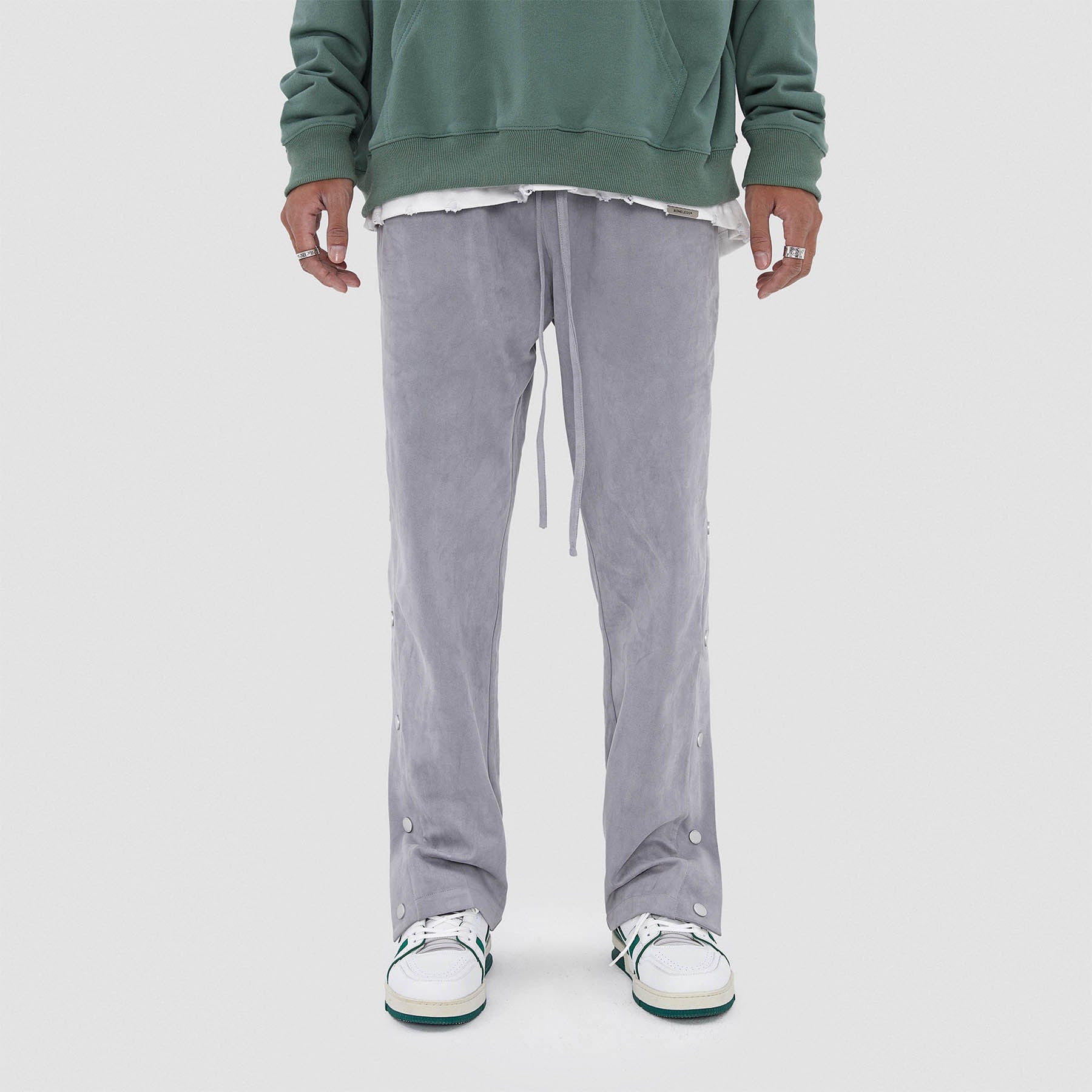 BONELESS Suede Textured Buttoned Pants - PROJECTISR US