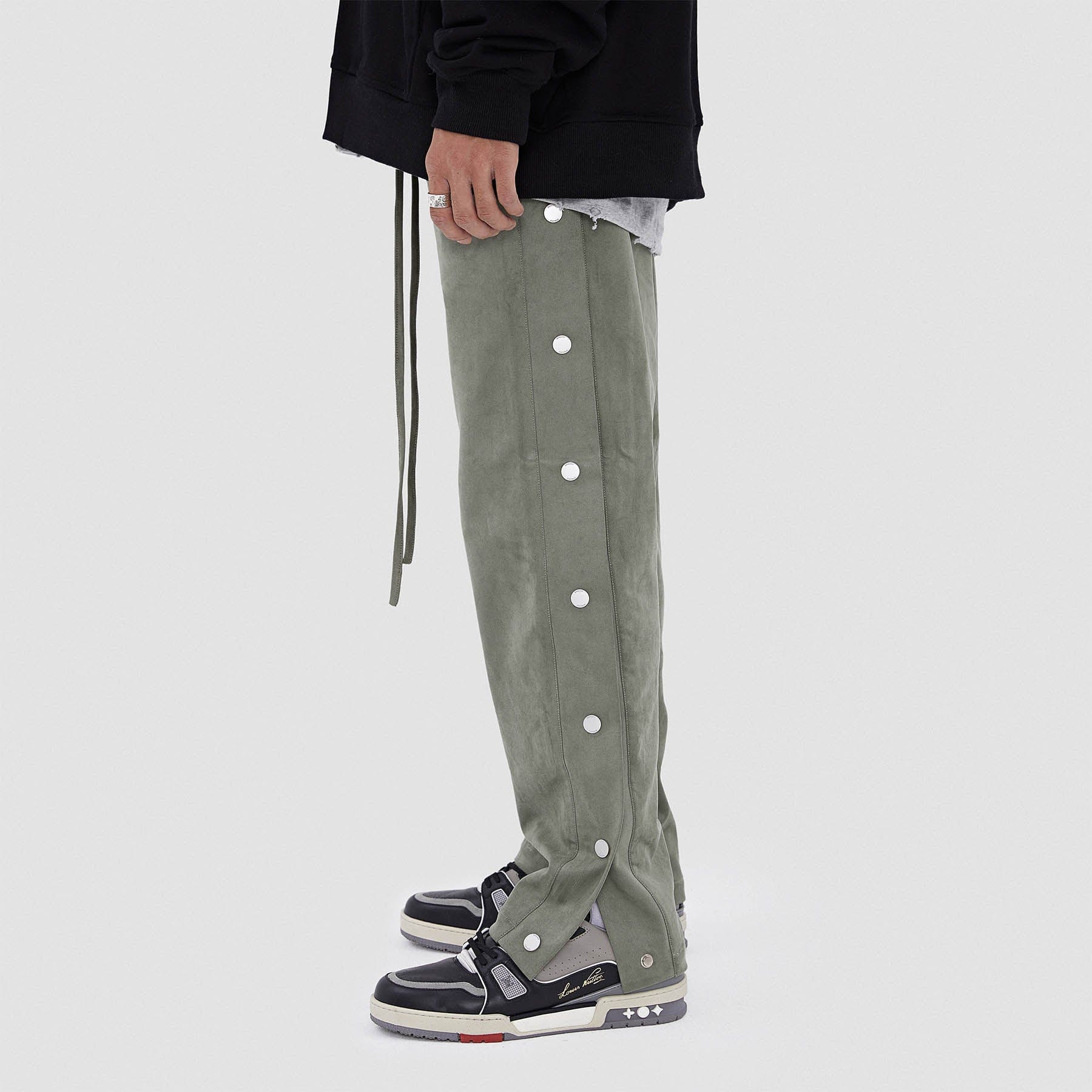 BONELESS Suede Textured Buttoned Pants - PROJECTISR US
