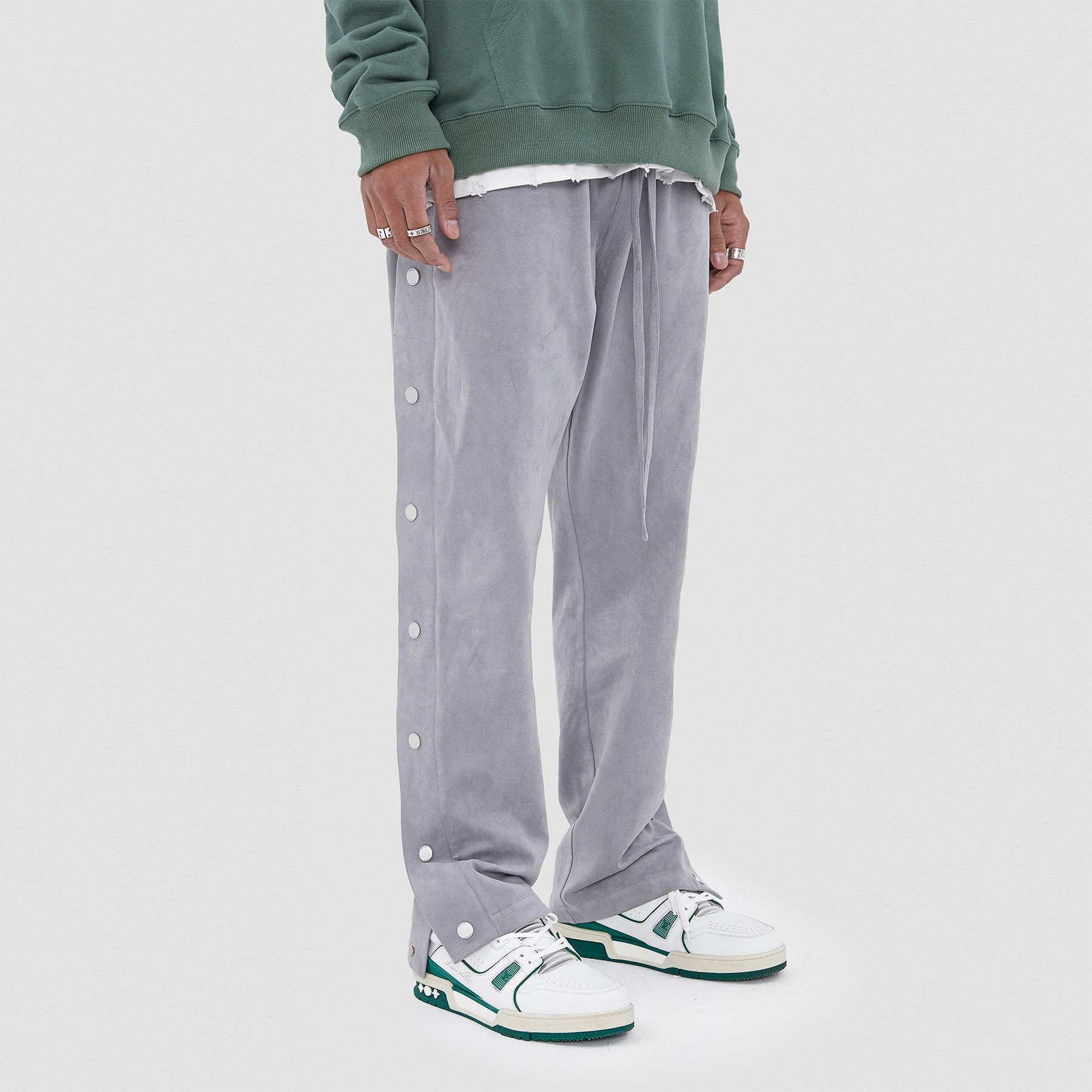 BONELESS Suede Textured Buttoned Pants - PROJECTISR US