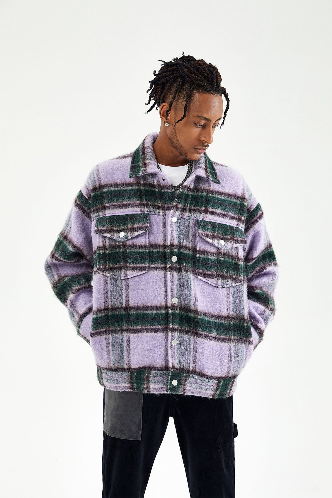 BONELESS Mohair Plaid Jacket, premium urban and streetwear designers apparel on PROJECTISR.com, BONELESS