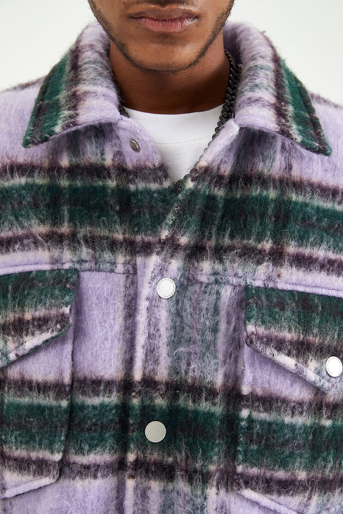 BONELESS Mohair Plaid Jacket, premium urban and streetwear designers apparel on PROJECTISR.com, BONELESS