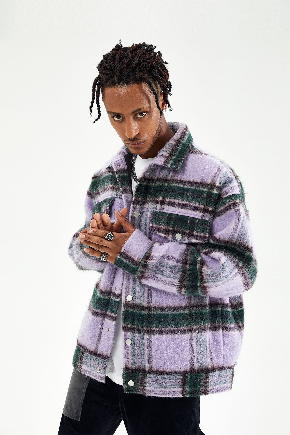 BONELESS Mohair Plaid Jacket, premium urban and streetwear designers apparel on PROJECTISR.com, BONELESS