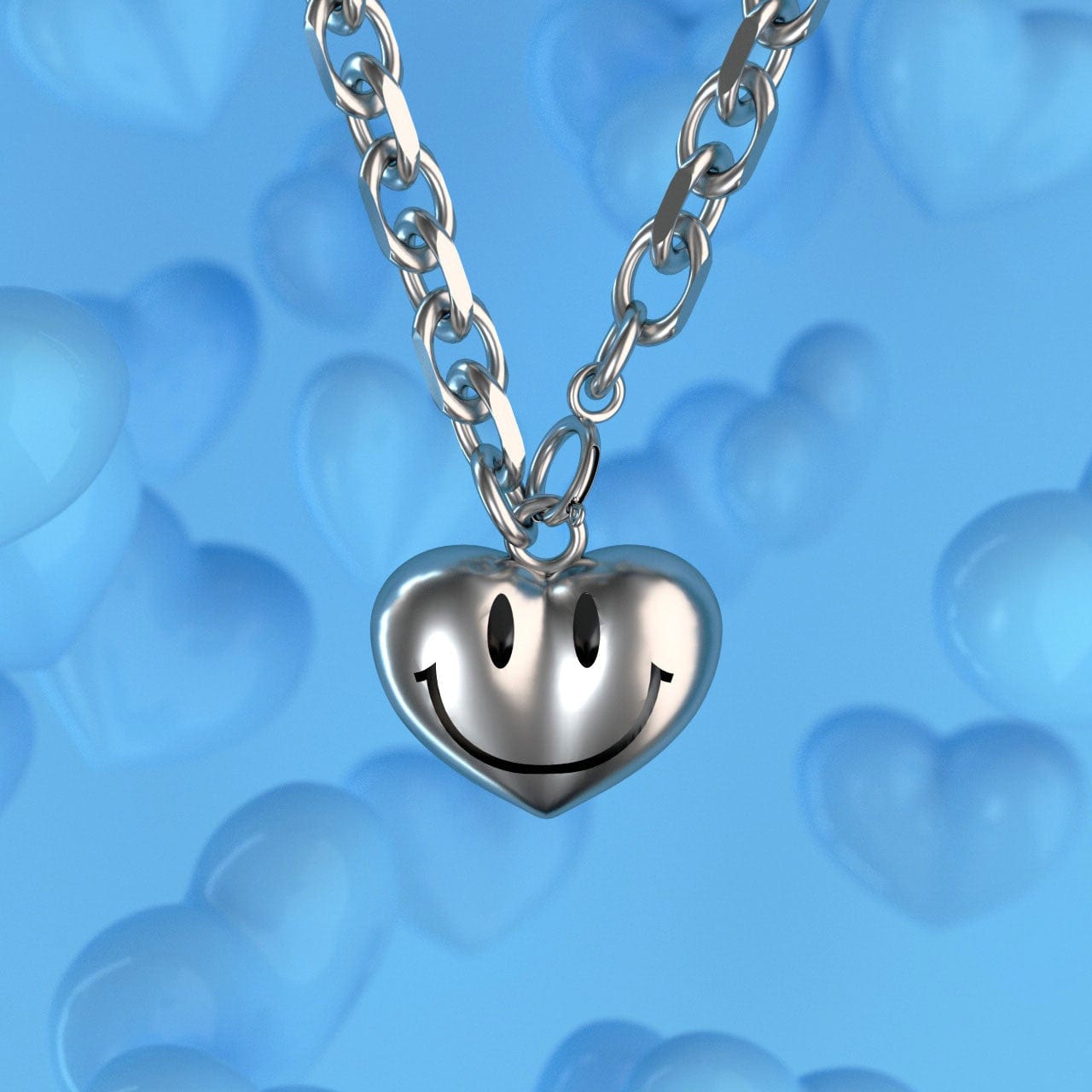LURS Smiling Heart Necklace, premium urban and streetwear designers apparel on PROJECTISR.com, LURS