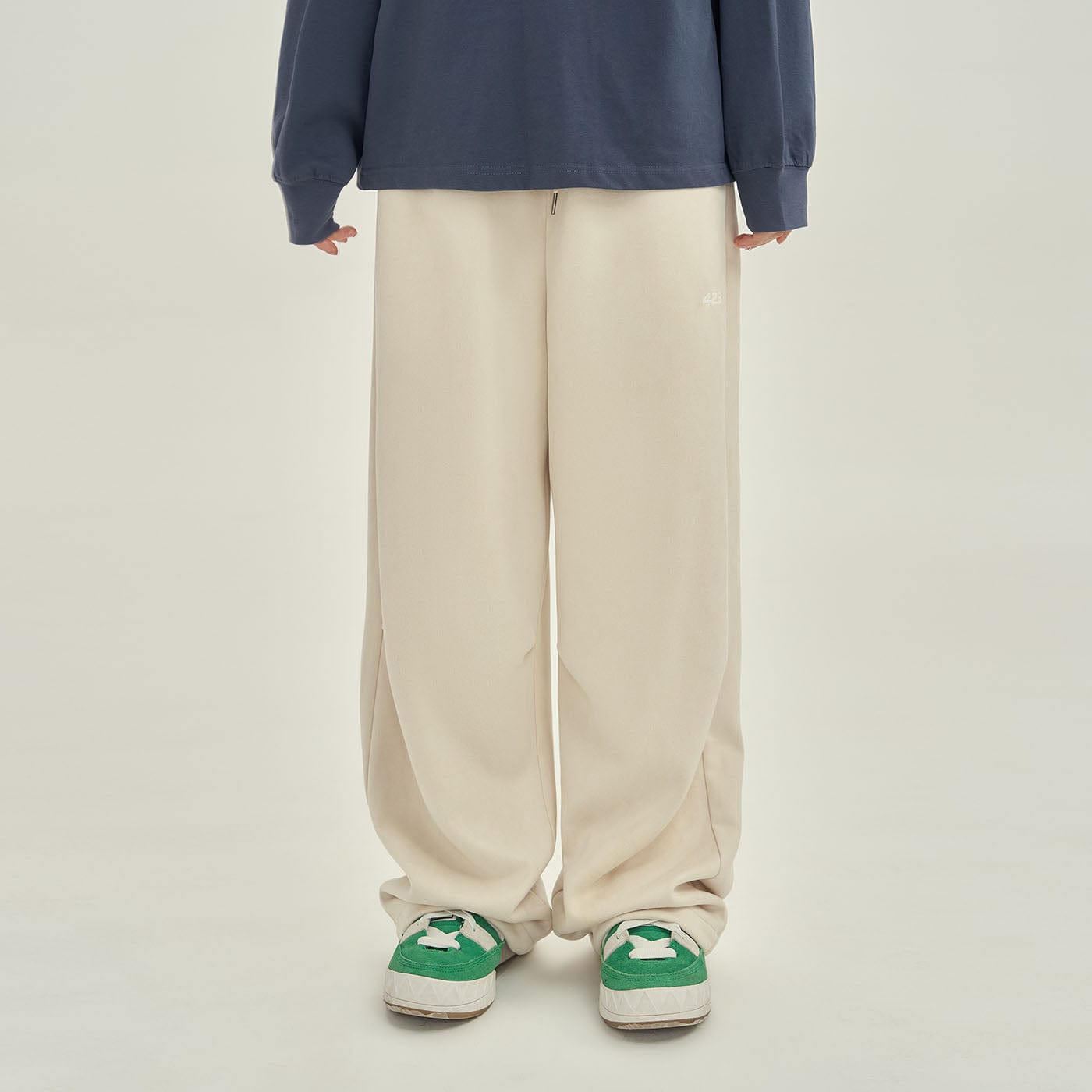 F426 Faux Suede Oversized Crease Pants, premium urban and streetwear designers apparel on PROJECTISR.com, F426